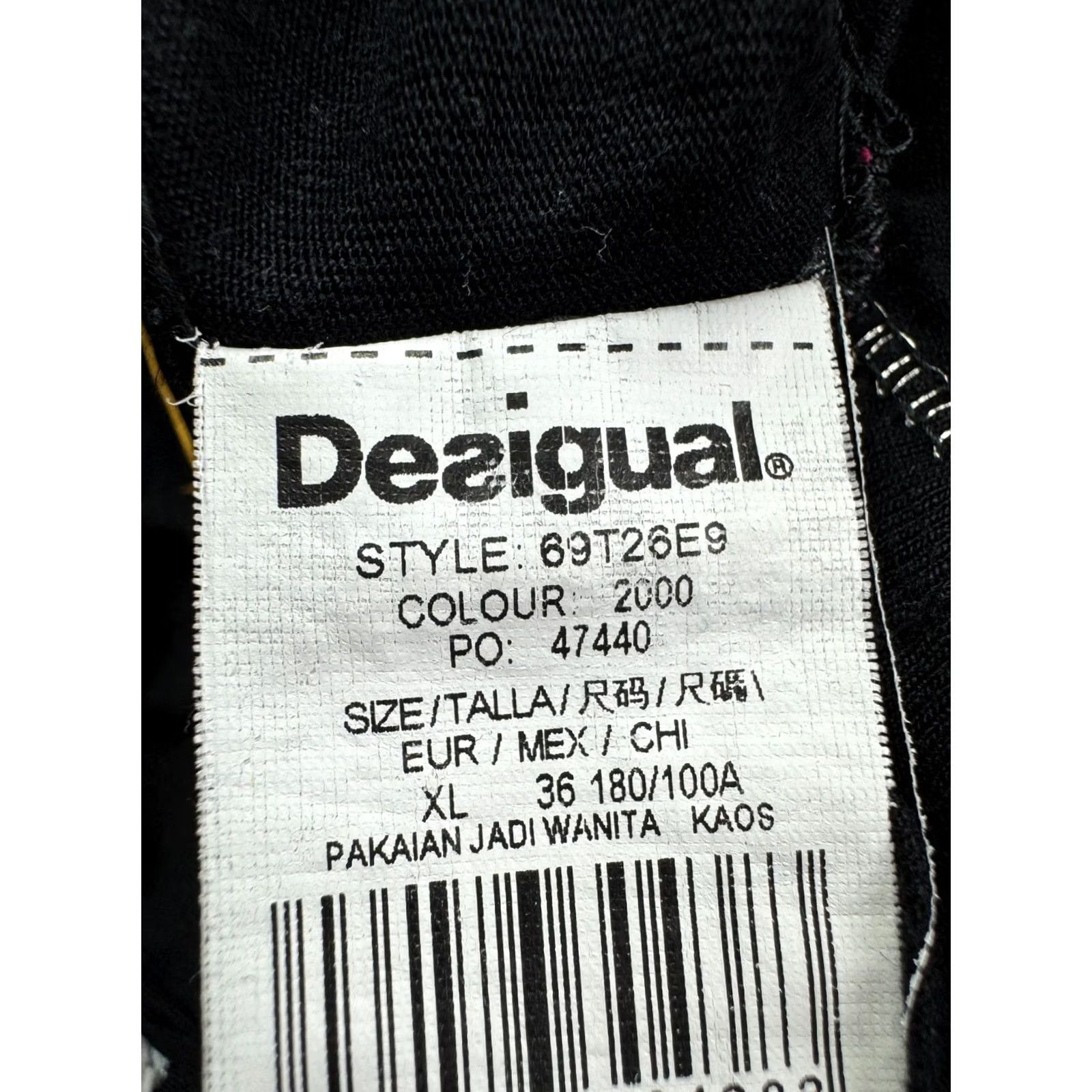 Desigual Desigual XL Womens Shirt Tunic Size XL Black Long Sleeve Defect Size XL / US 12-14 / IT 48-50 - 7 Thumbnail