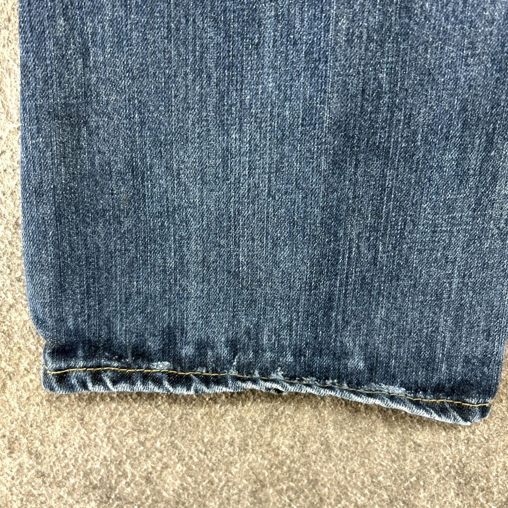 Levi's Levi's 527 Jeans Mens 36x30 Blue Bootcut Regular Fit Dark Wash Denim Distressed Cotton Jeans Cowboy Bagged Pocket Pattern Logo Belt Loops 5-Pocket Size US 36 / EU 52 - 5 Thumbnail