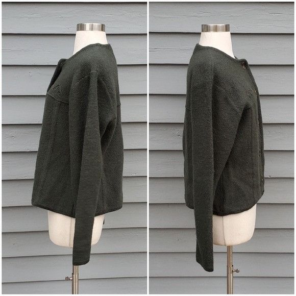 Pendleton × Vintage Vintage 90s y2k Pendleton Olive OD Green Wool Brass Button C Size M / US 6-8 / IT 42-44 - 5 Thumbnail