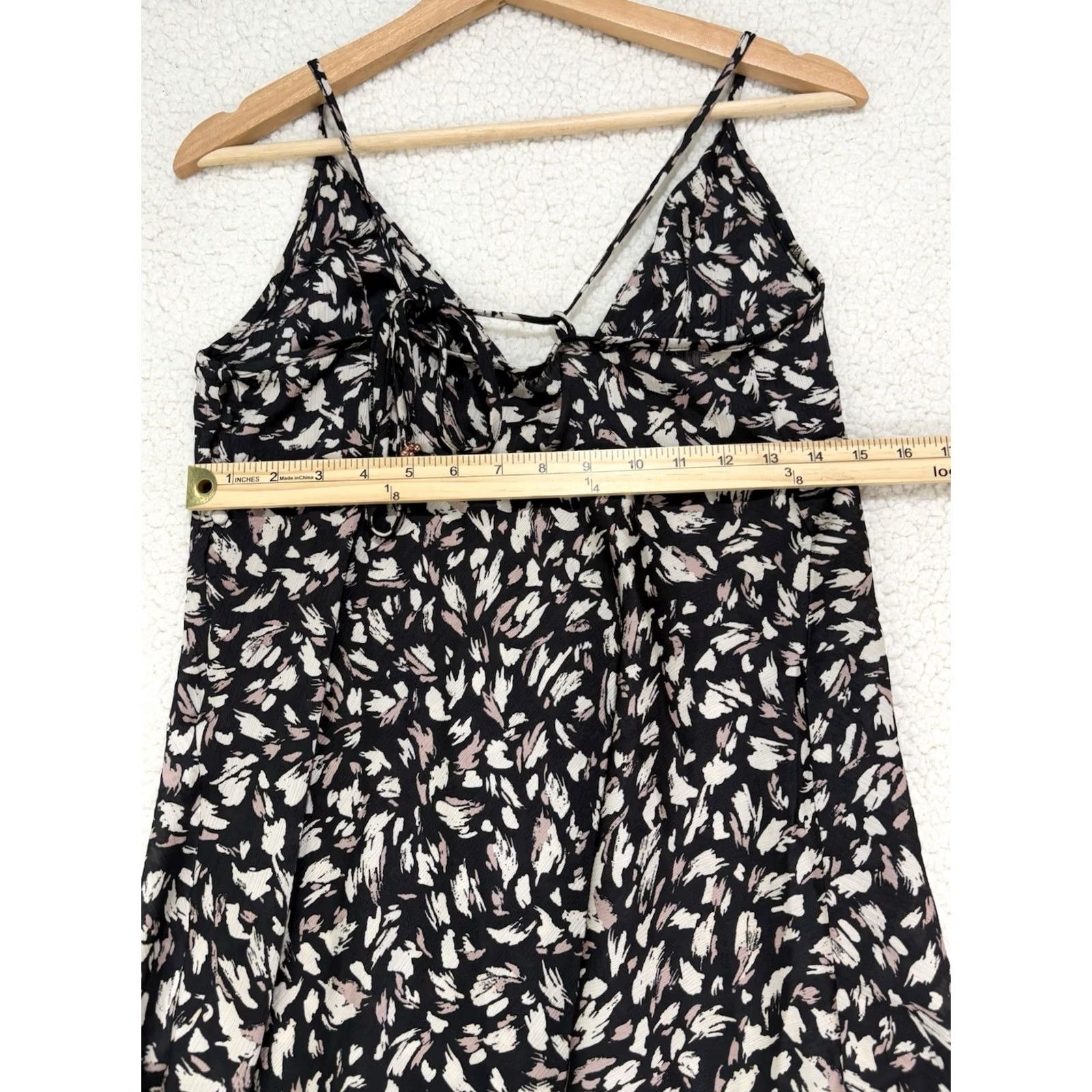 Free People Free People Slip Dress Halter Multicolor Floral Boho S Short: Lightweight, Adjustable Straps, Sleeveless, Beach, Bohemian, Flower Women Size S / US 4 / IT 40 - 8 Thumbnail