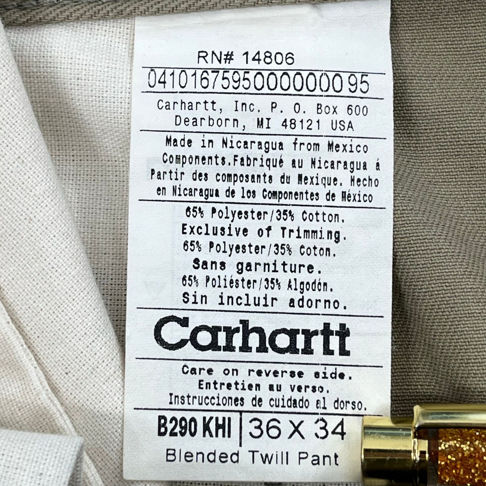 Carhartt Carhartt Blended Twill Tan Khaki Chino Flawed Pants 32 Size US 36 / EU 52 - 11 Thumbnail