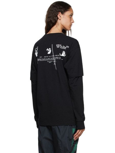Black Worker Arrows Logo Double Layer LS T-Shirt