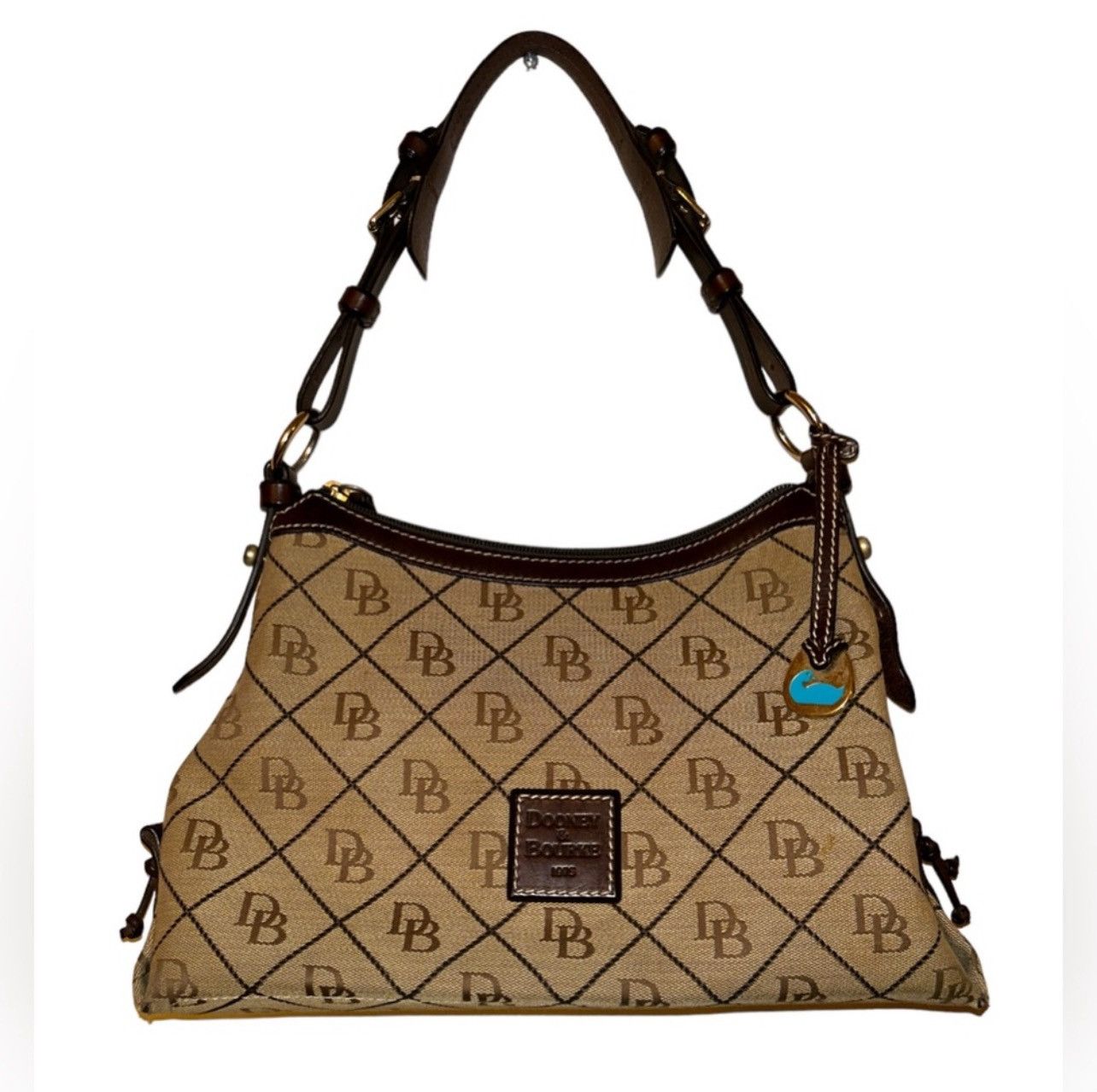 Dooney & Bourke Dooney & Bourke Classic Monogram Canvas and Leather Handbag Size ONE SIZE - 1 Thumbnail