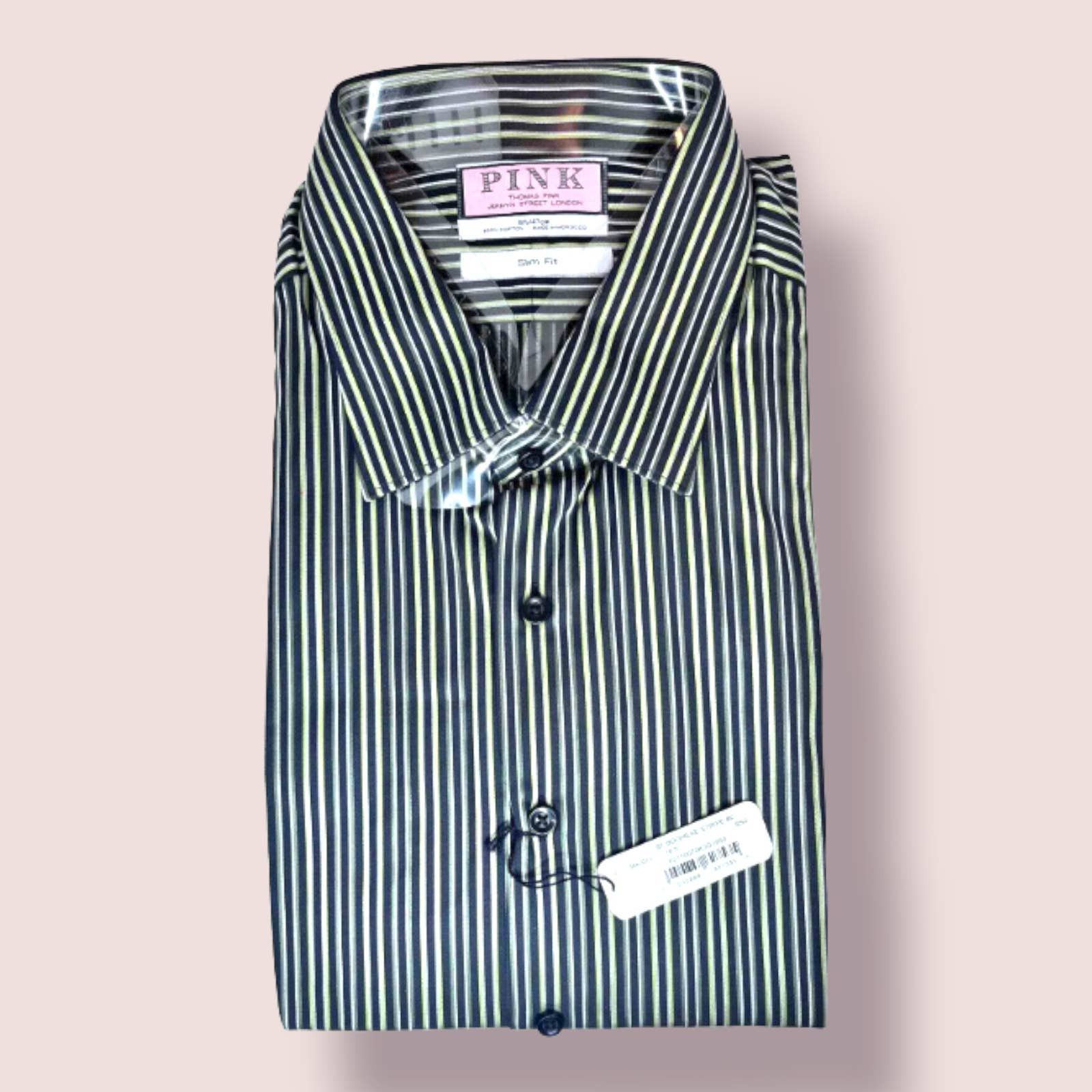 Thomas Pink Thomas Pink Slim Fit 18.5 (Black and Green) Shirt Grailed