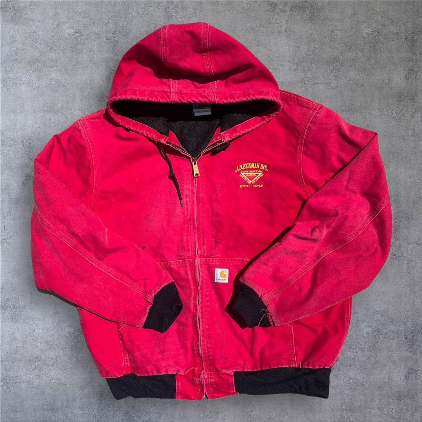 image of Vintage Carhartt J131 Red Active Jacket Mens Xl