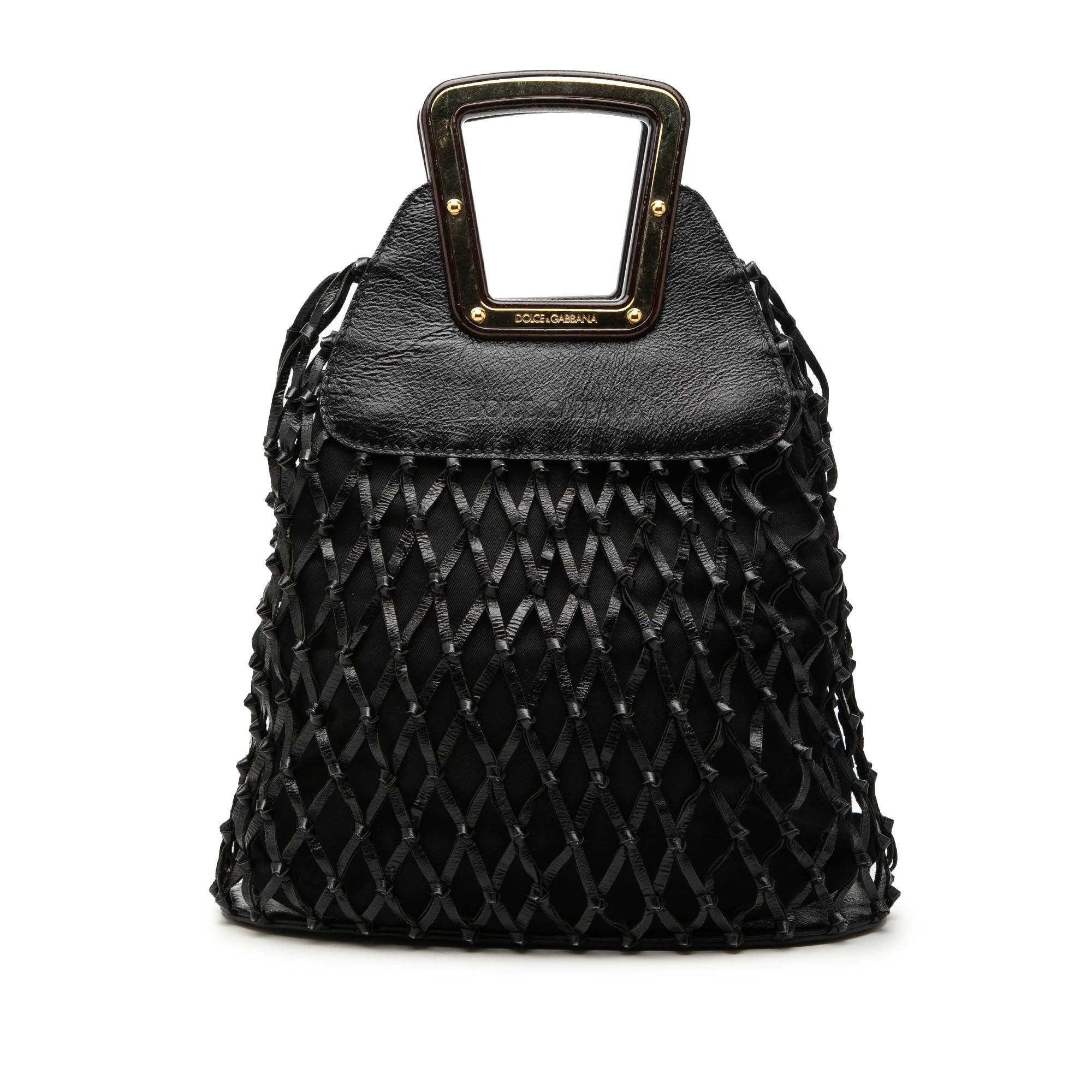 Dolce & Gabbana Woven Leather Net Handle Bag Size ONE SIZE - 1 Thumbnail