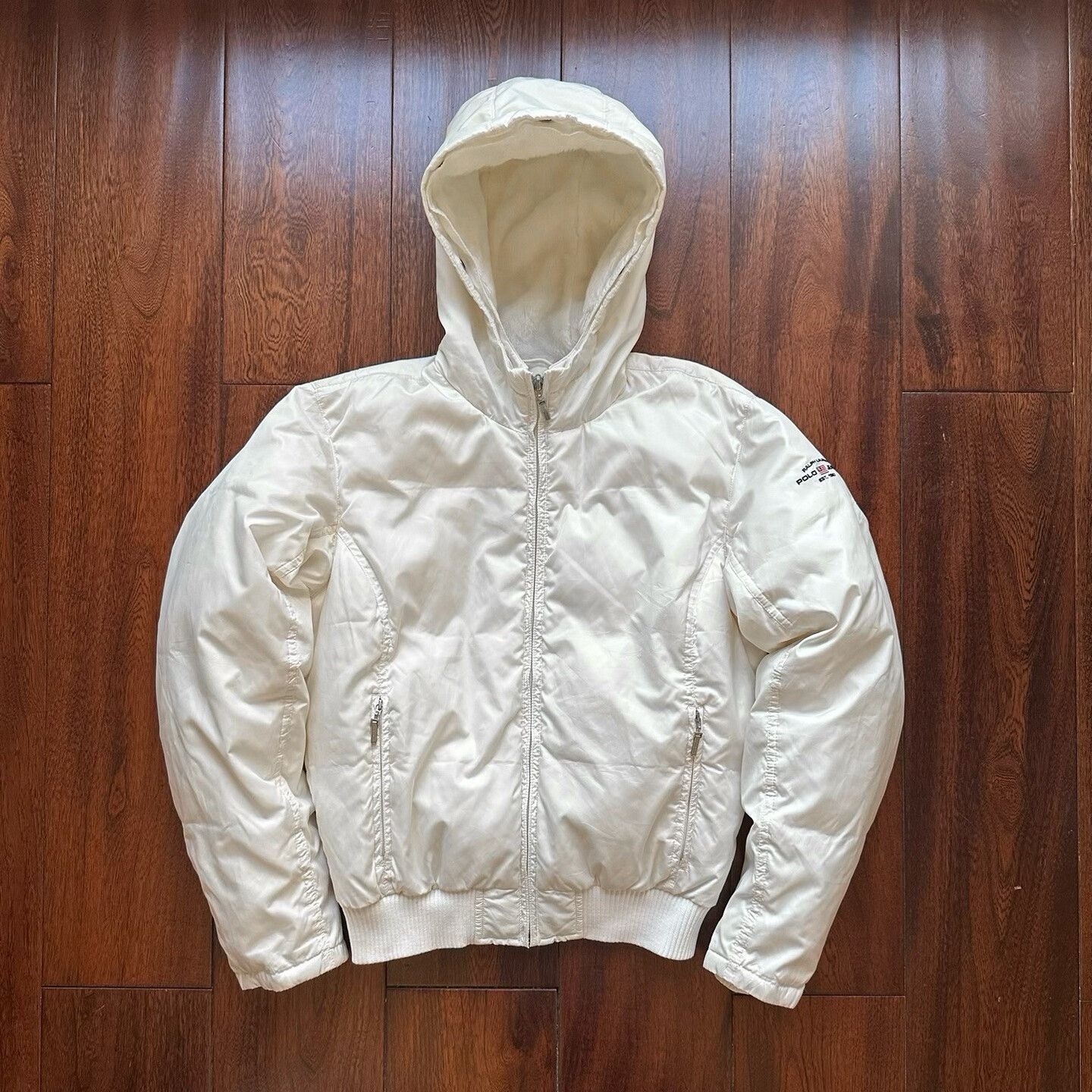 Polo Ralph Lauren Vintage Polo Ralph Lauren White Down Jacket Size US M / EU 48-50 / 2 - 1 Thumbnail