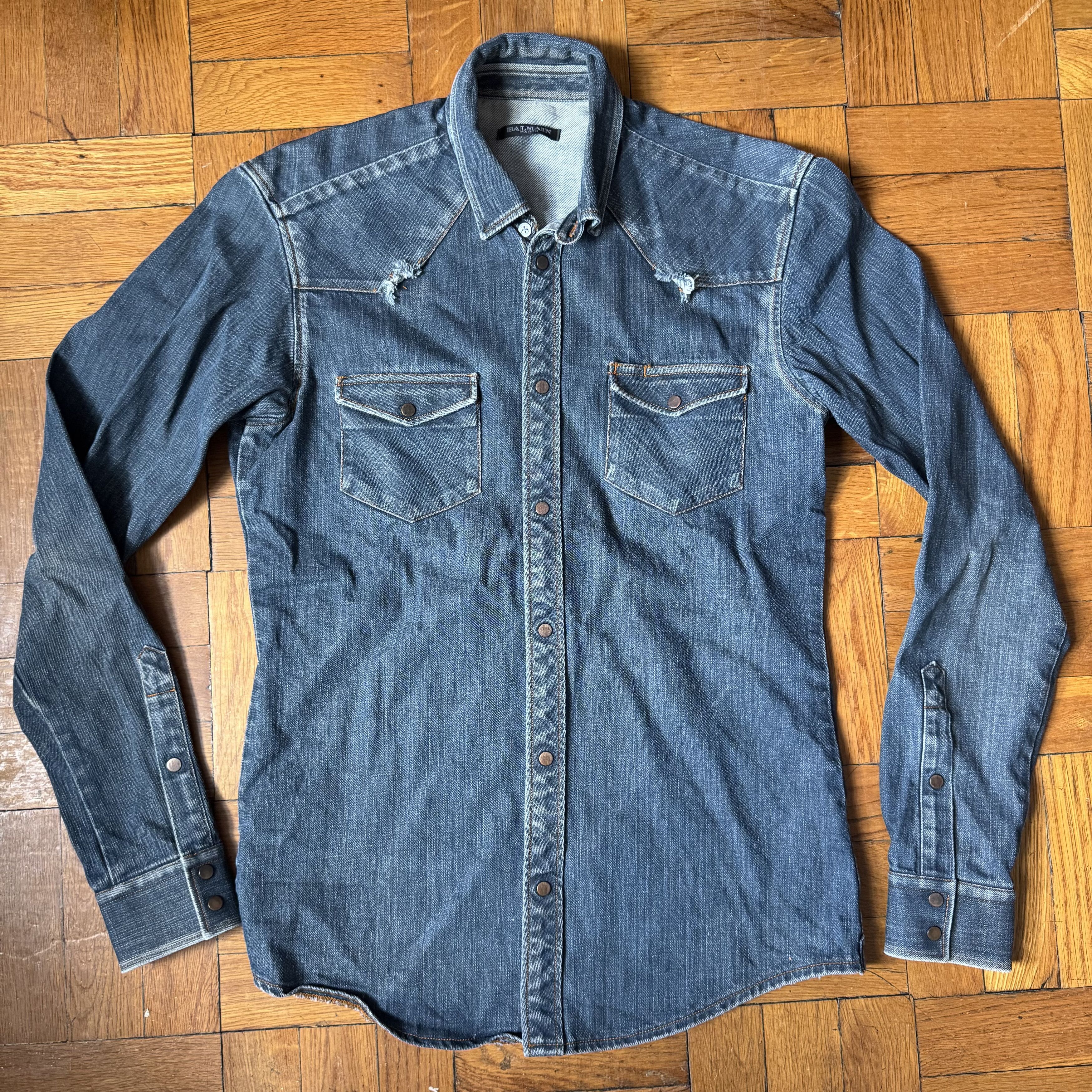 Balmain FW11 Balmain Decarnin Western Flannel Button-up Shirt