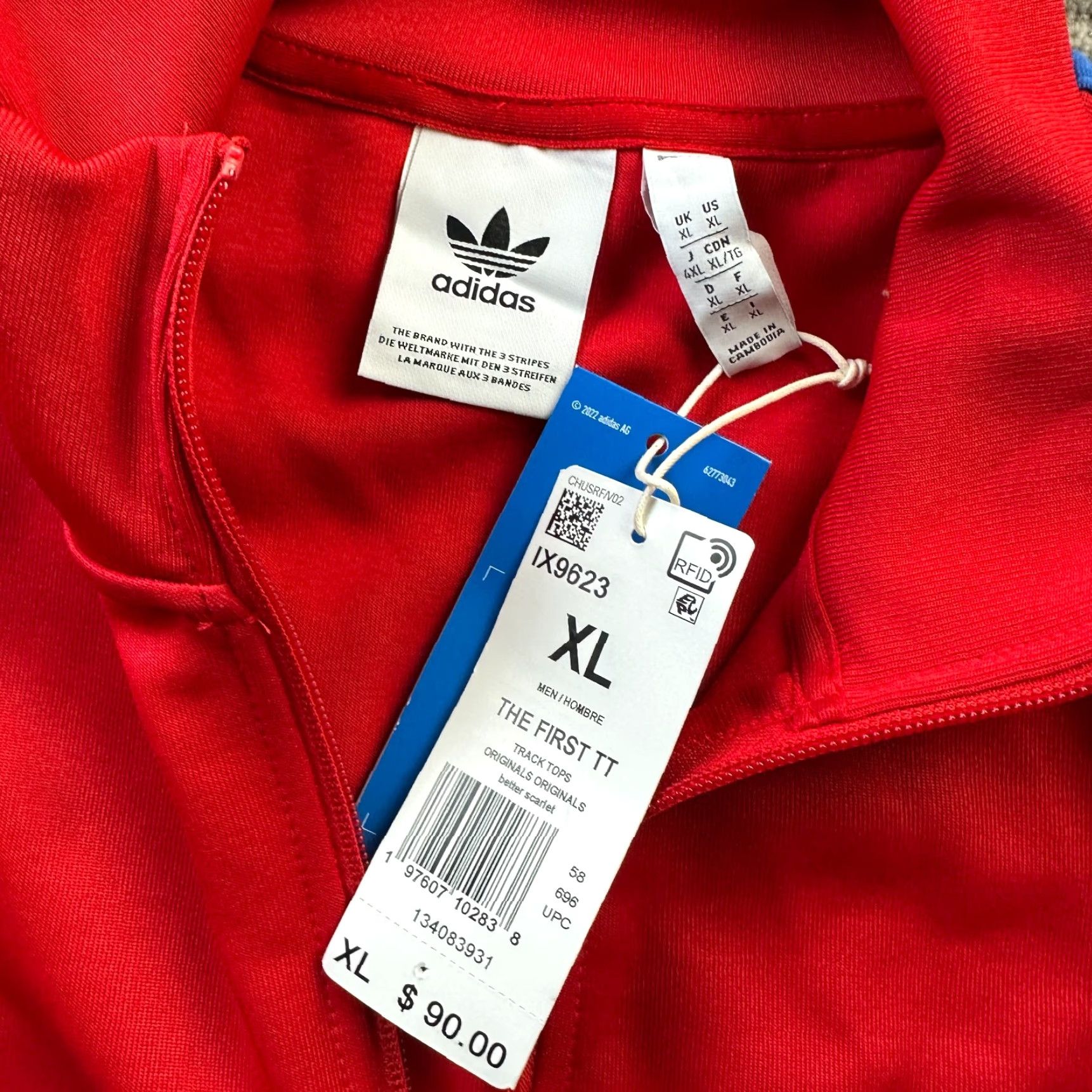 Adidas Adidas Jacket Mens Extra Large Red Originals Trefoil Firebird Track SST TT Size US XL / EU 56 / 4 - 7 Thumbnail