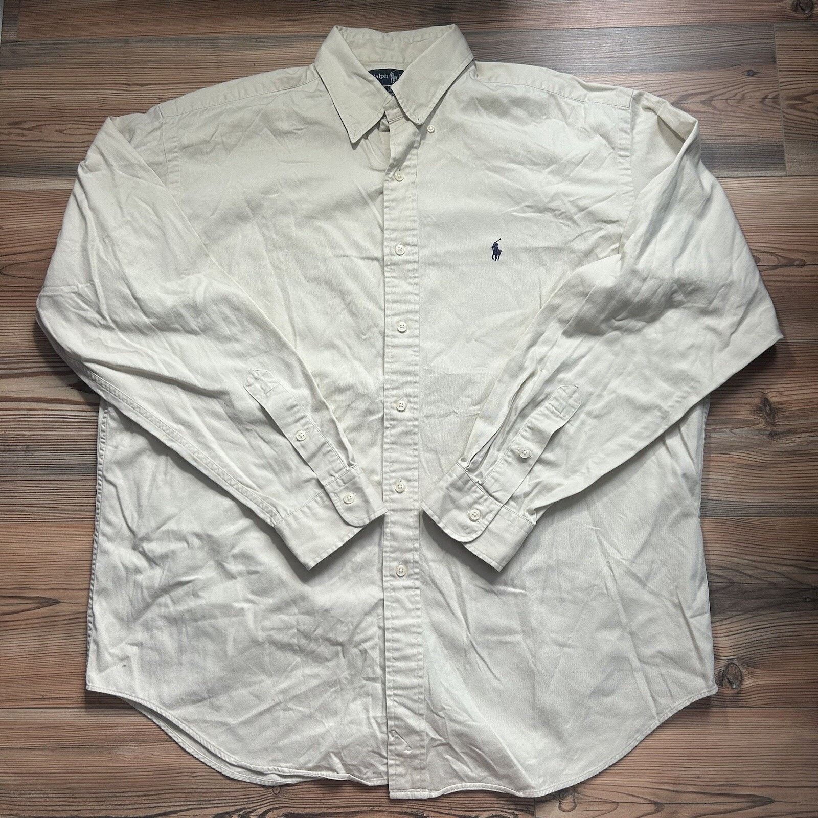 Ralph Lauren Ralph Lauren Blaire Long Sleeve Button Front Shirt Tan Large Size US L / EU 52-54 / 3 - 1 Thumbnail