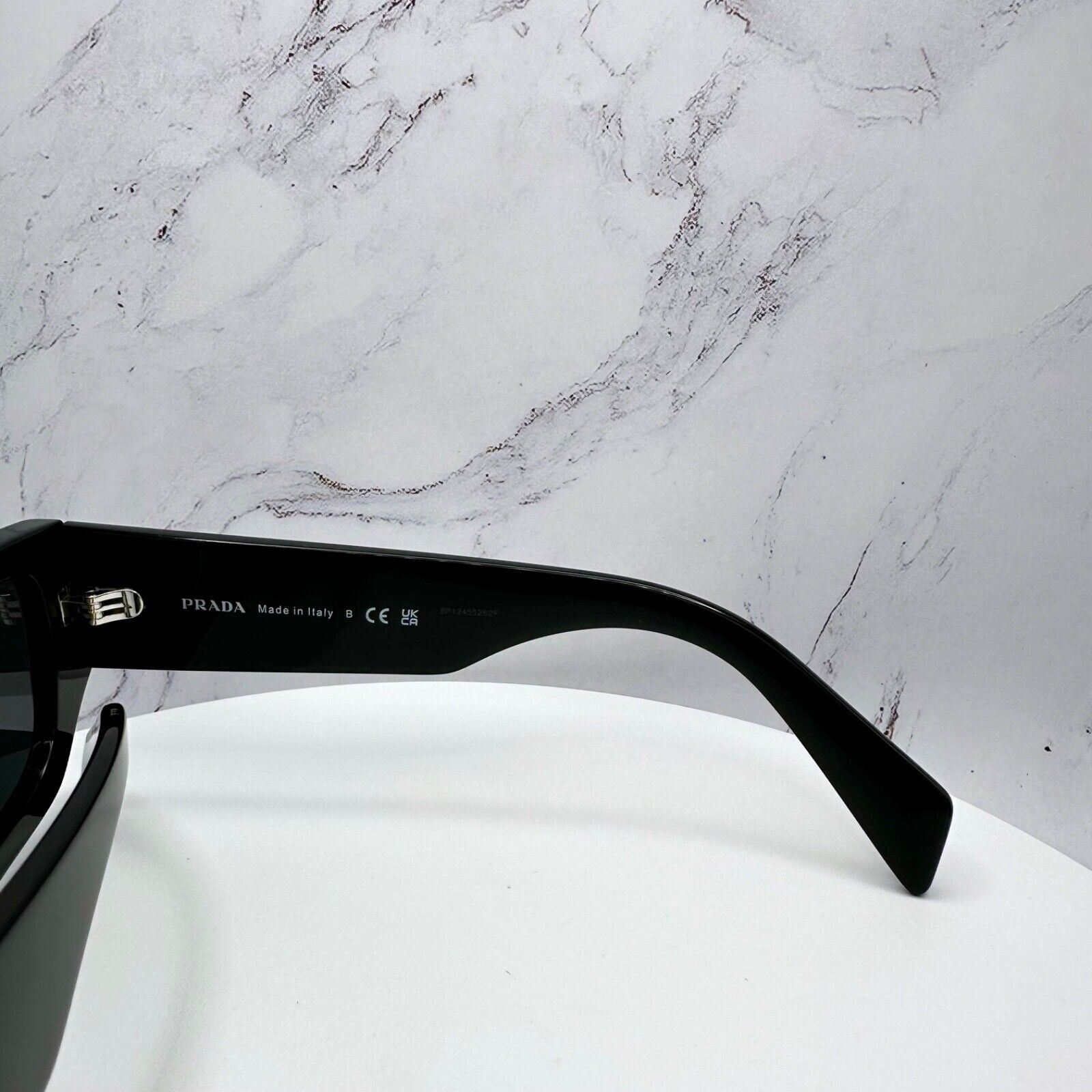 Prada PRADA Sunglasses Black Square PRADA MILANO Silver Logo Size ONE SIZE - 8 Thumbnail