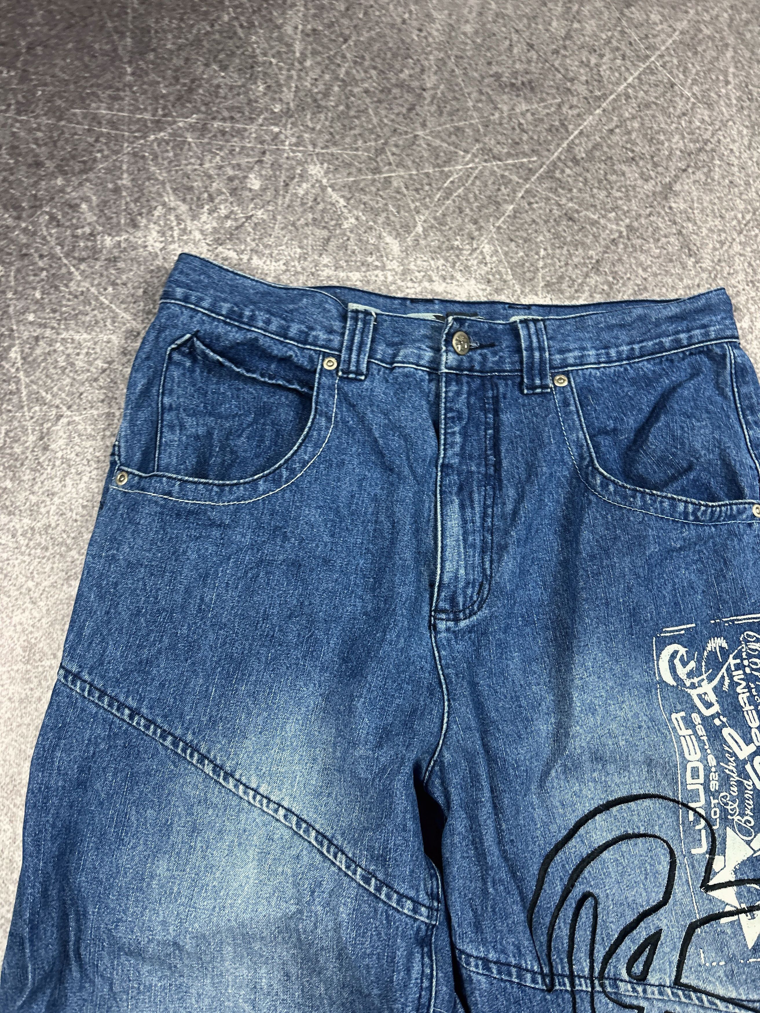 Designer VTG Baggy Rap SK8 JNCO Balenci Style Washed Jeans Y2K Size US 32 / EU 48 - 5 Thumbnail