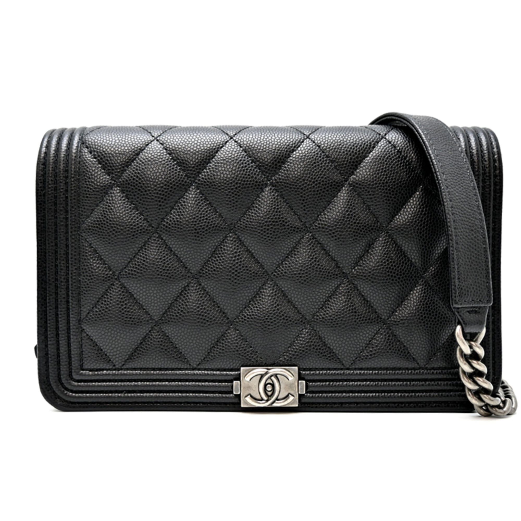 Chanel Chanel Boy Chain Wallet for Women, AP1117, Caviar Leather, Black Size ONE SIZE - 1 Thumbnail