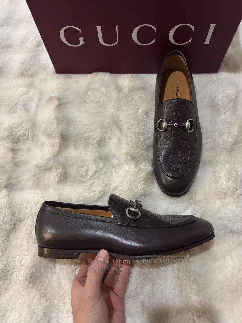 Gucci Guicci Full Print Horseshoe Buckle Loafers Leather Shoes Size US 7 / EU 40 - 2 Thumbnail