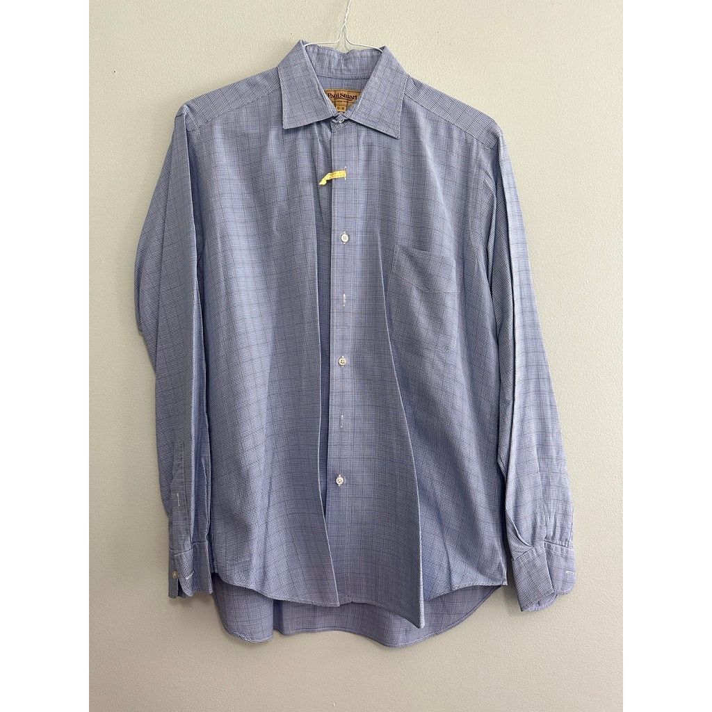 Paul Stuart Paul Stuart blue glen check plaid button down size 15.5 Size US M / EU 48-50 / 2 - 2 Thumbnail