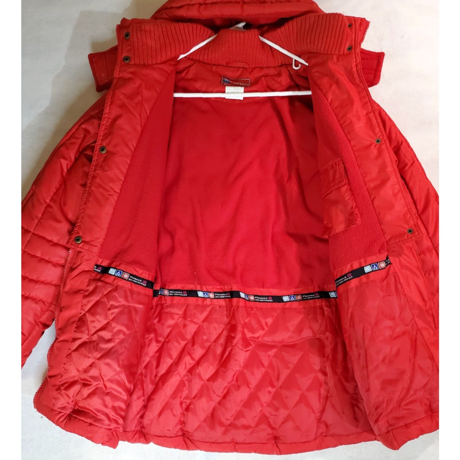 Vintage VINTAGE FLORENCE Extreme Womens Weatherproof Ski Jacket Heavy Lined Hooded Sz Large Red Softshell Parka 90s Womens Jacket/Coat/Outerwear Size L / US 10 / IT 46 - 4 Thumbnail