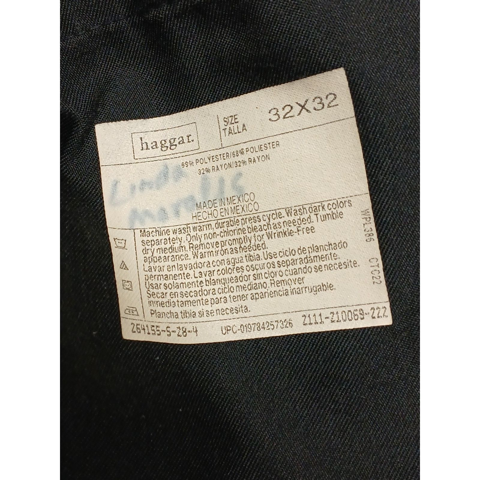 Haggar Haggar (32x32) Black Straight Fit Soft Dress Slacks Size US 32 / EU 48 - 4 Thumbnail