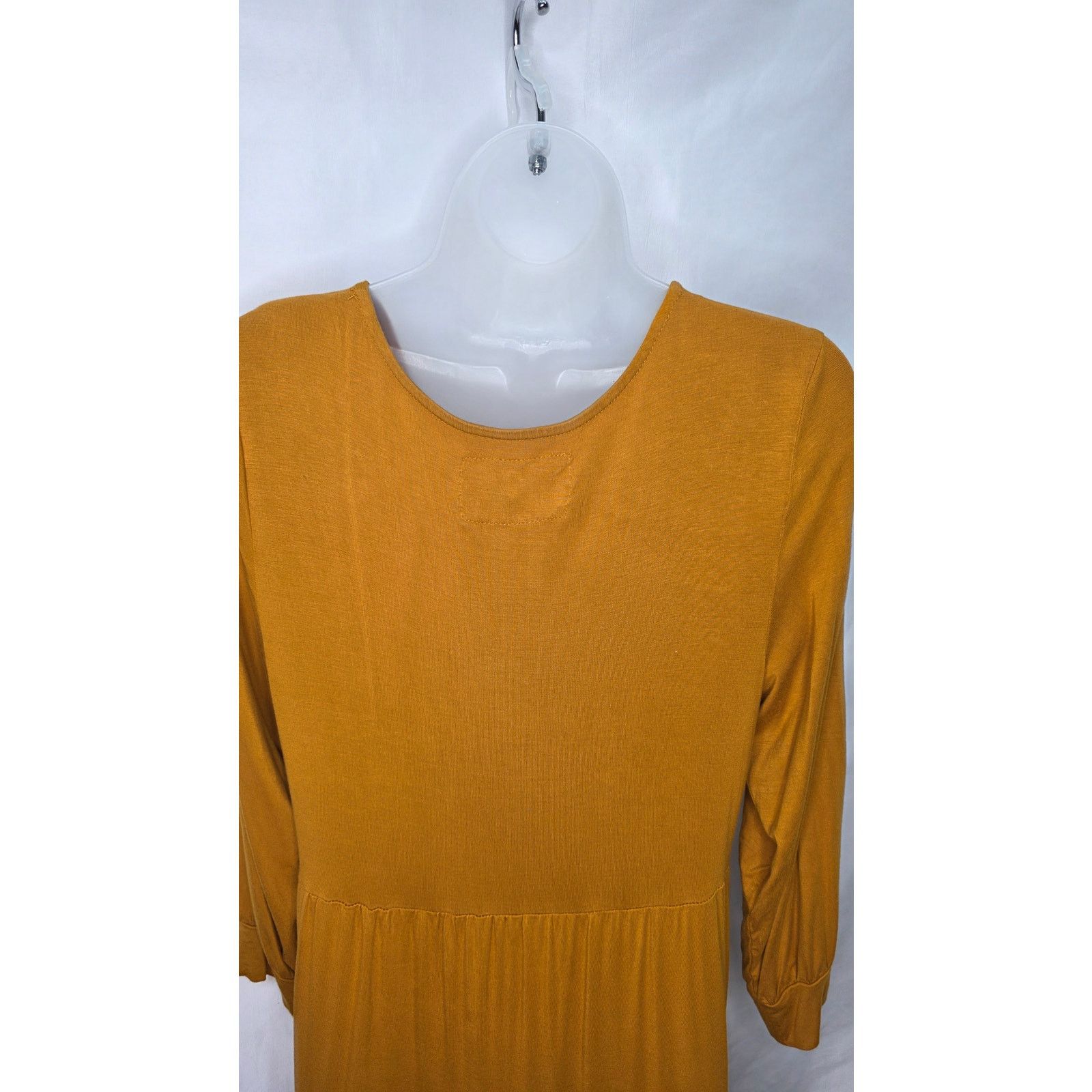 Other Women's Mustard Embroidered Boho Dress Floral Tiered Size M / US 6-8 / IT 42-44 - 9 Thumbnail