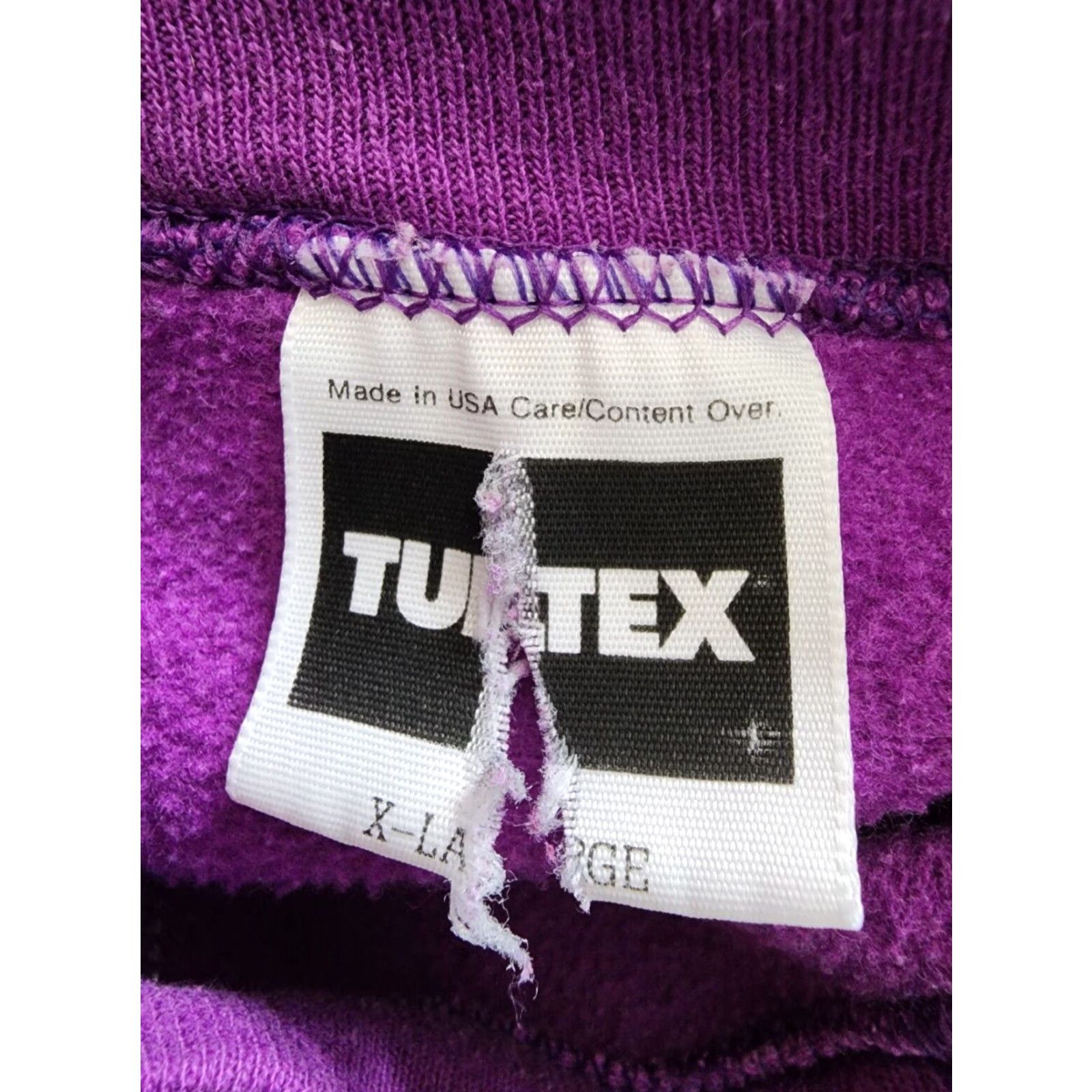 Tultex VINTAGE Tultex Floral Quilted Pattern Womens XL Purple Sweatshirt Size XL / US 12-14 / IT 48-50 - 5 Thumbnail