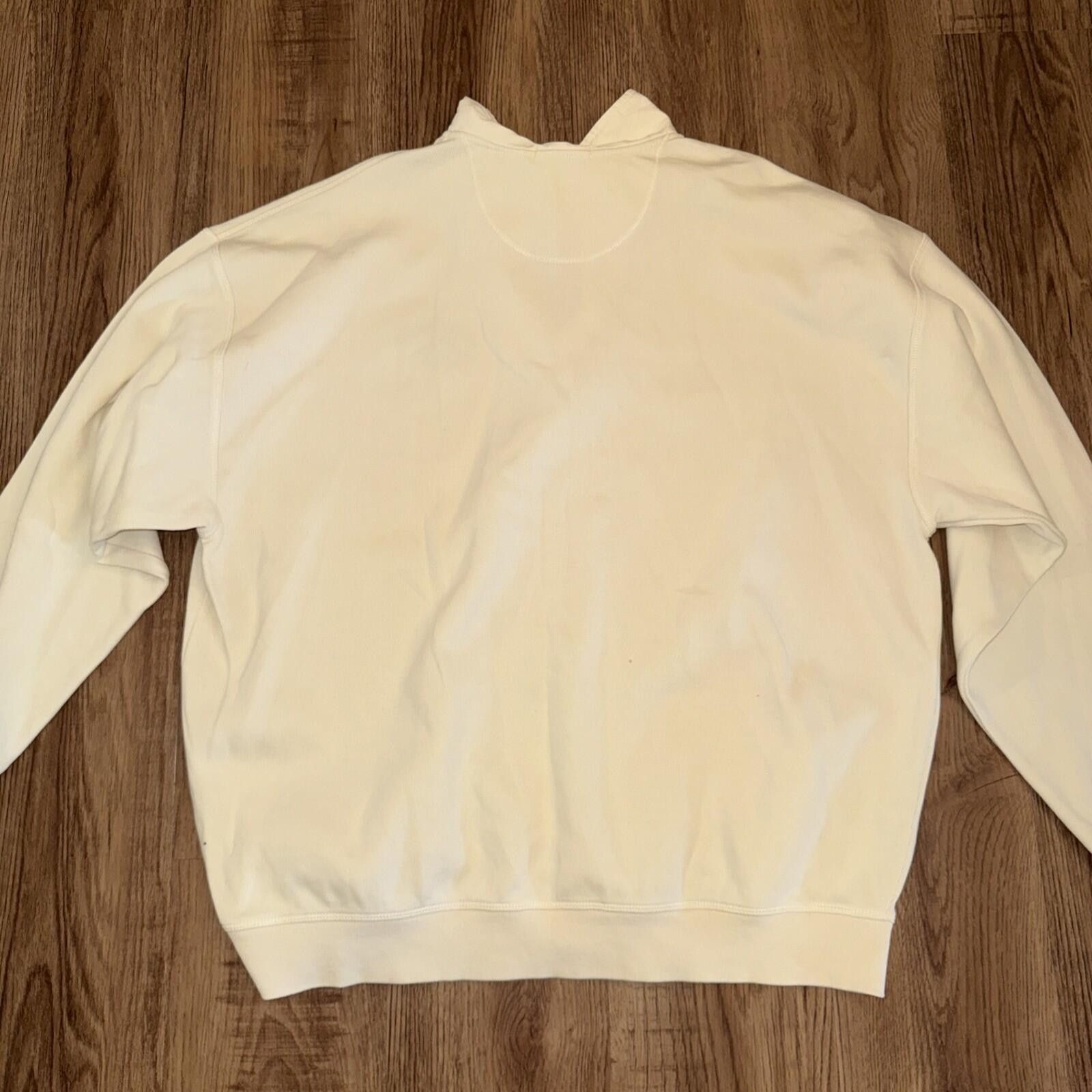 Tommy Bahama Y2K Tommy Bahama Relax 1/4 Quarter Zip Sweater Pale Cream Size US XXL / EU 58 / 5 - 9 Thumbnail