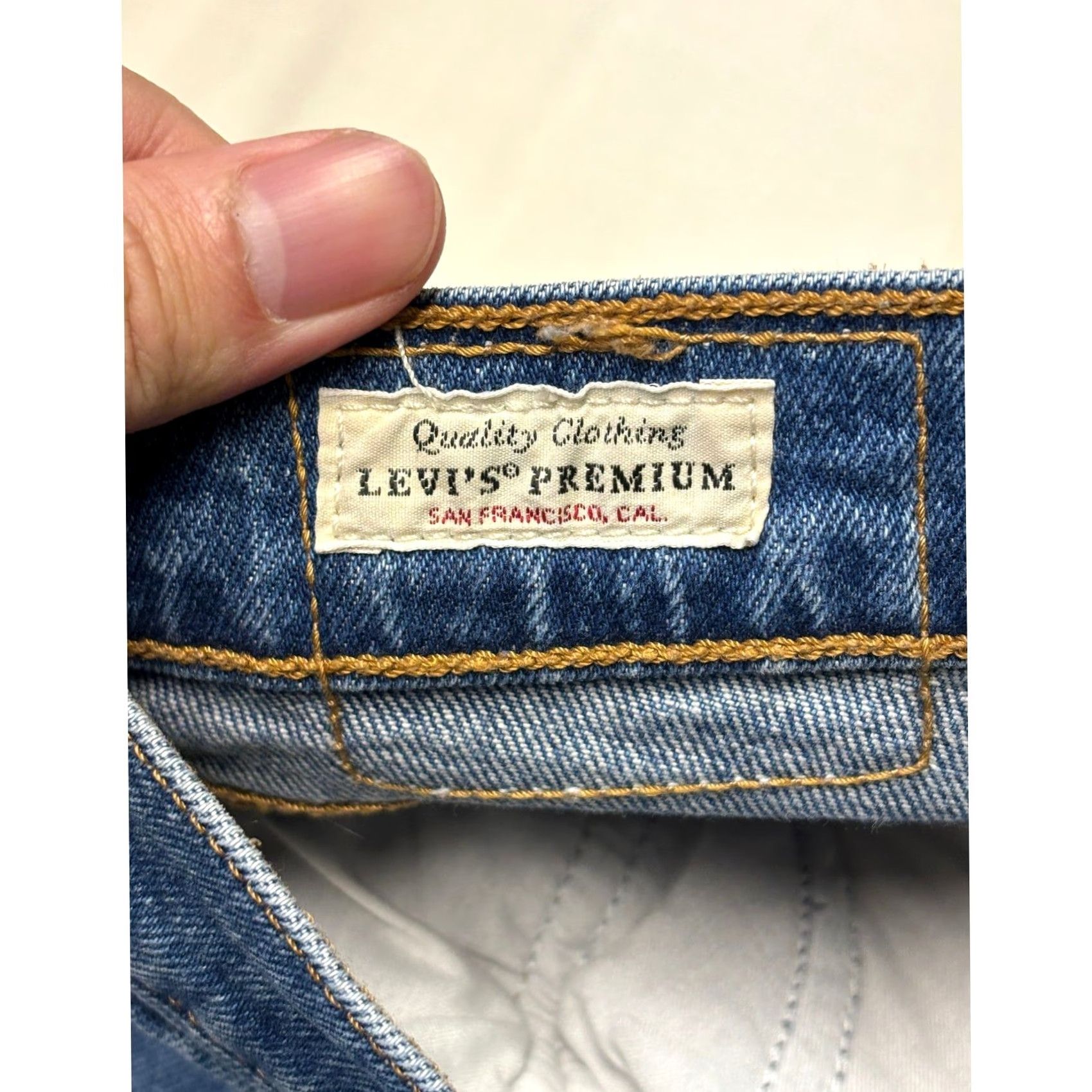 Levi's Levi's Premium Wedgie Straight Jeans Womens 26X28 Blue Wash Denim High Rise Button Fly Stretch 5-Pocket Vintage? No Size 26" / US 2 / IT 38 - 6 Thumbnail