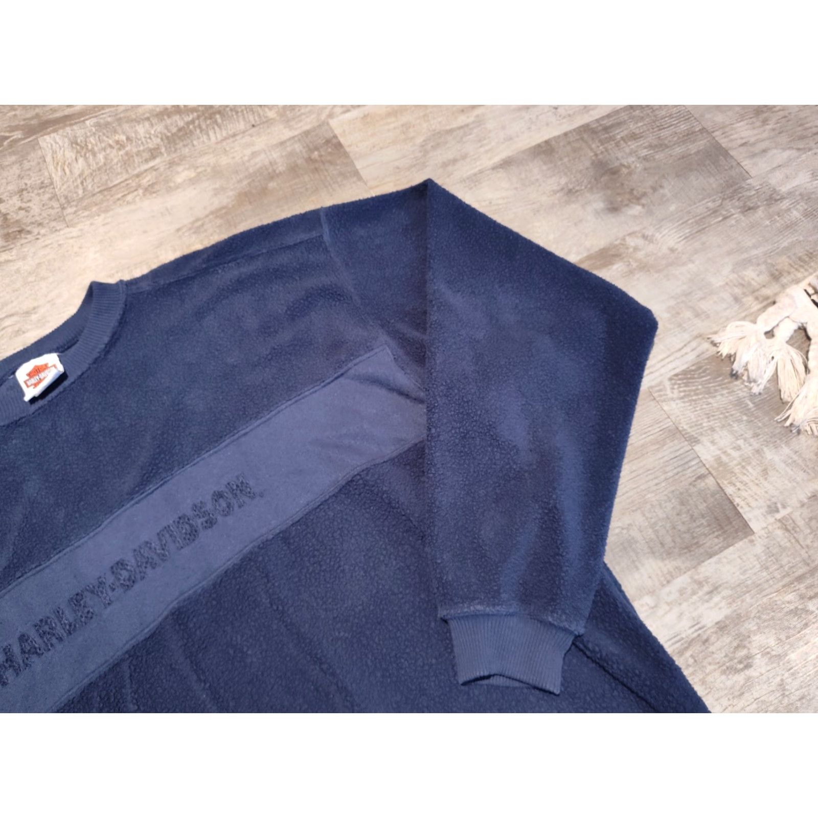 Harley Davidson VINTAGE Harley-Davidson Sweatshirt Blue XL Embroidered Terry Cloth Size US XL / EU 56 / 4 - 4 Thumbnail