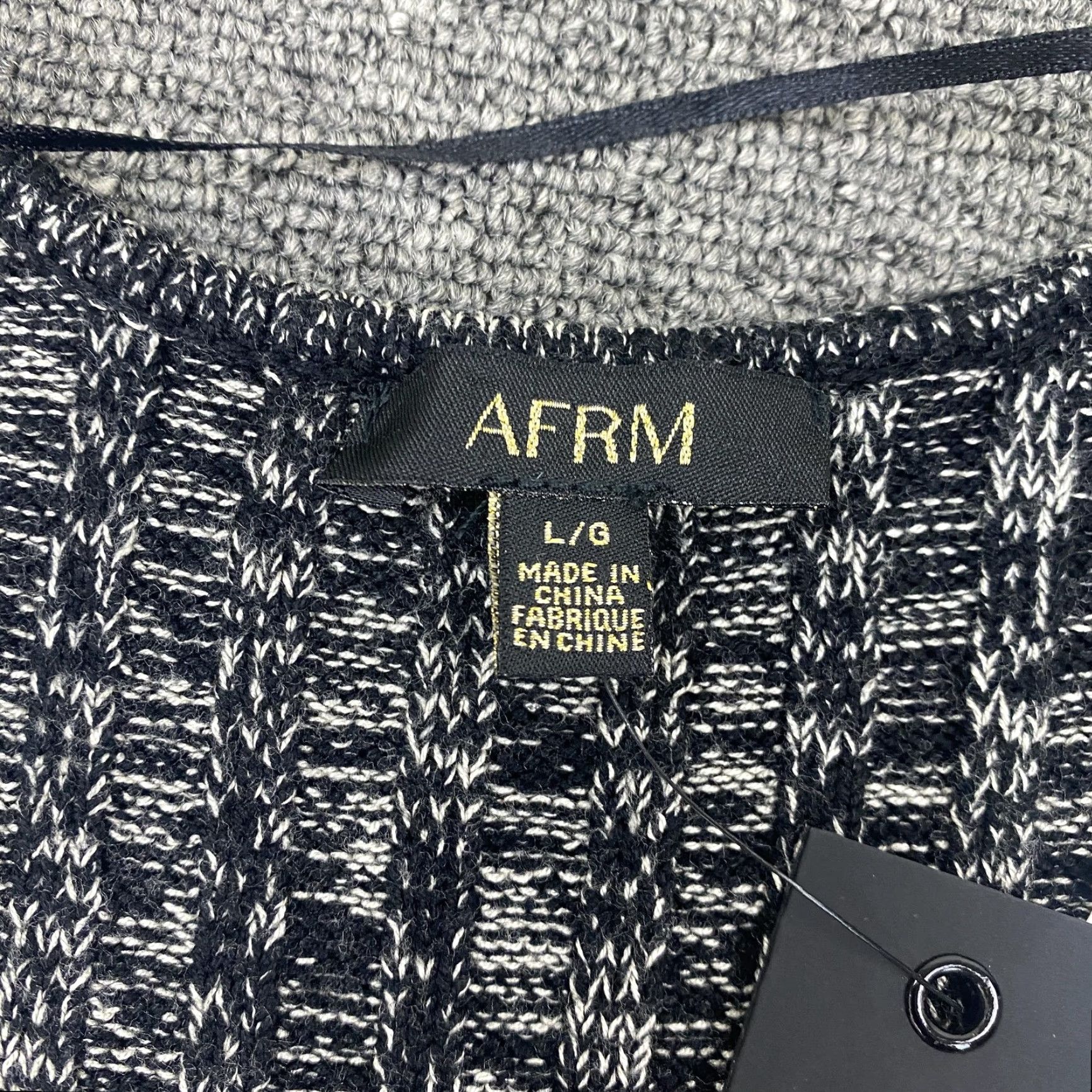 Vintage AFRM Dress Womens Large Black Geometric Cutout Long Sleeve Knit Sweater Maxi Dress Mens Womens Girls Boys Size L / US 10 / IT 46 - 6 Thumbnail