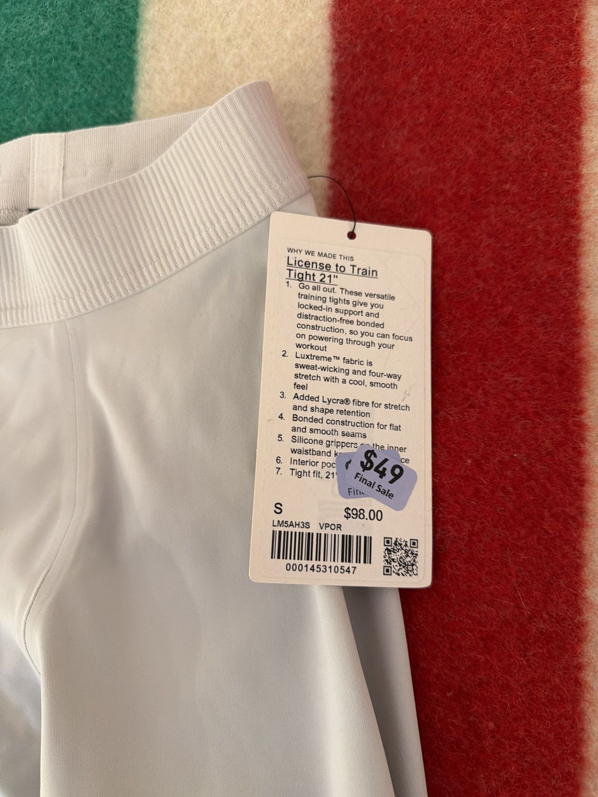 Lululemon Off white lululemon LTT tights (new with tags) Size US 30 / EU 46 - 2 Thumbnail