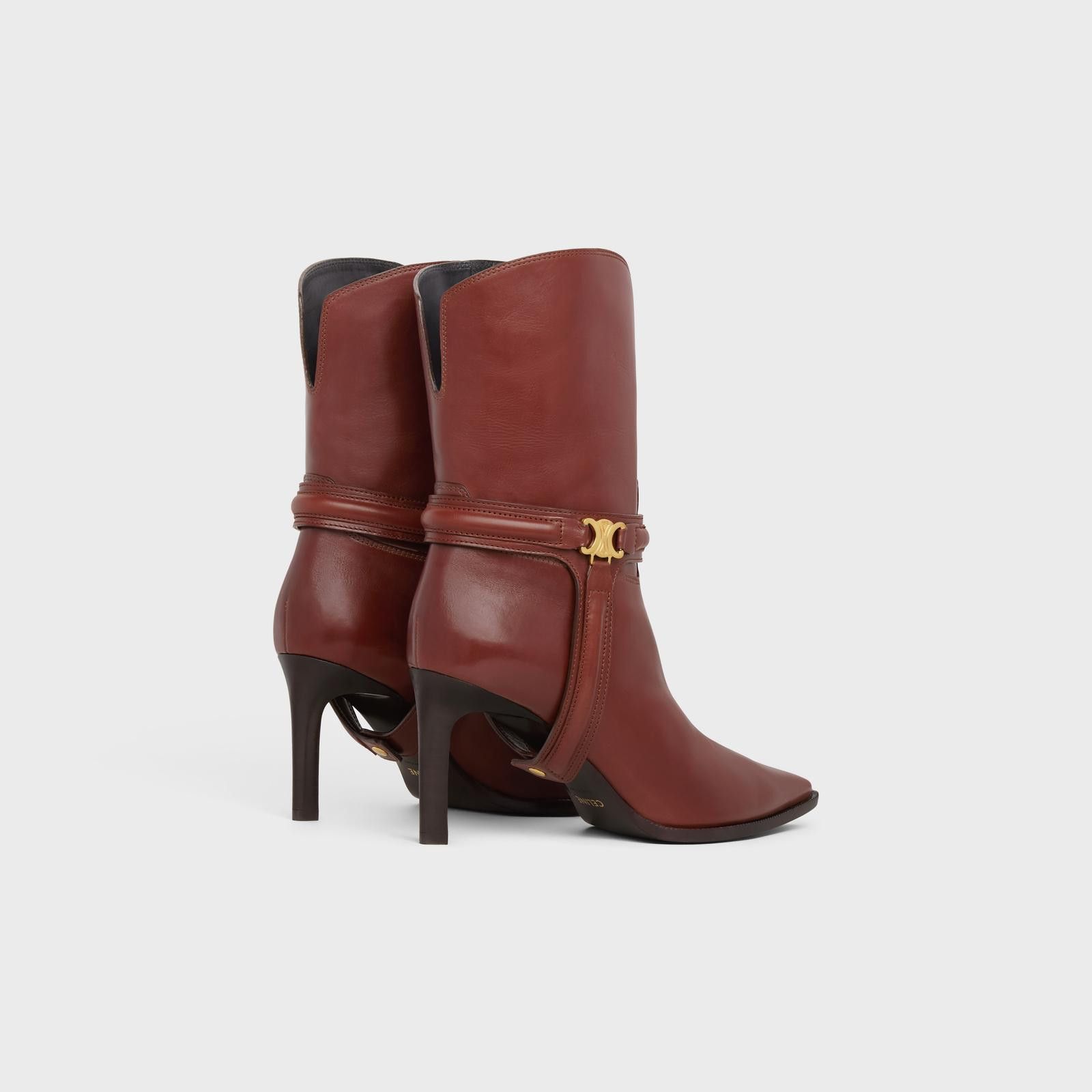 Celine o1bcso1str0824 Verneuil Harness Low Boot In Calfskin Size US 12 / IT 42 - 3 Thumbnail