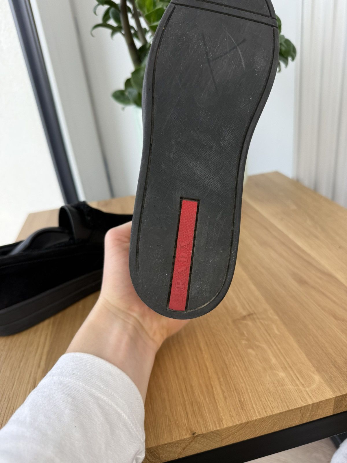 Prada × Vintage Prada Vintage Women’s Black Luxury Leather Shoes Sneakers Size US 6 / IT 36 - 10 Thumbnail