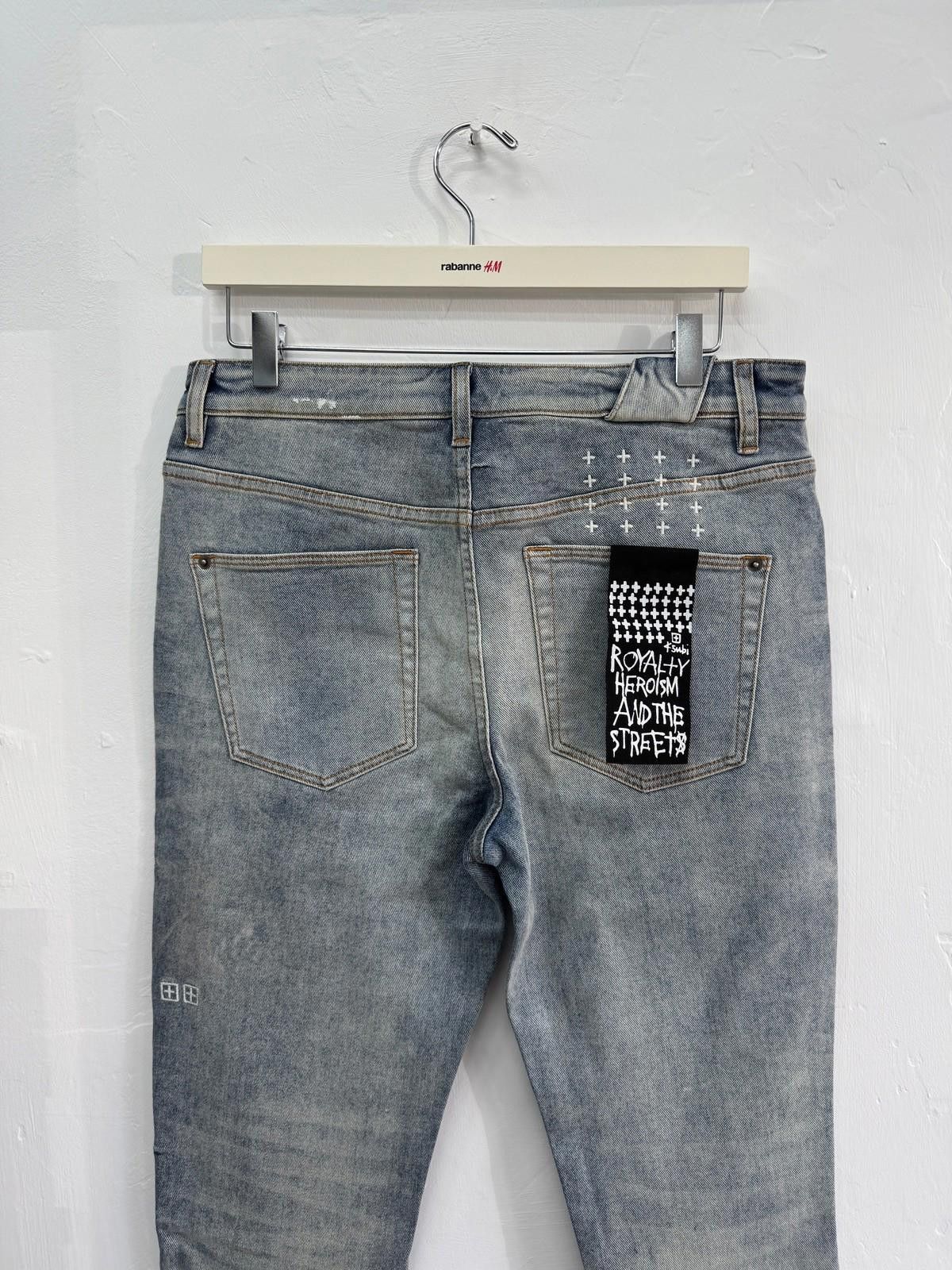 Ksubi new Ksubi mens denim jeans chitch silver paint blue 32 Size US 32 / EU 48 - 6 Thumbnail