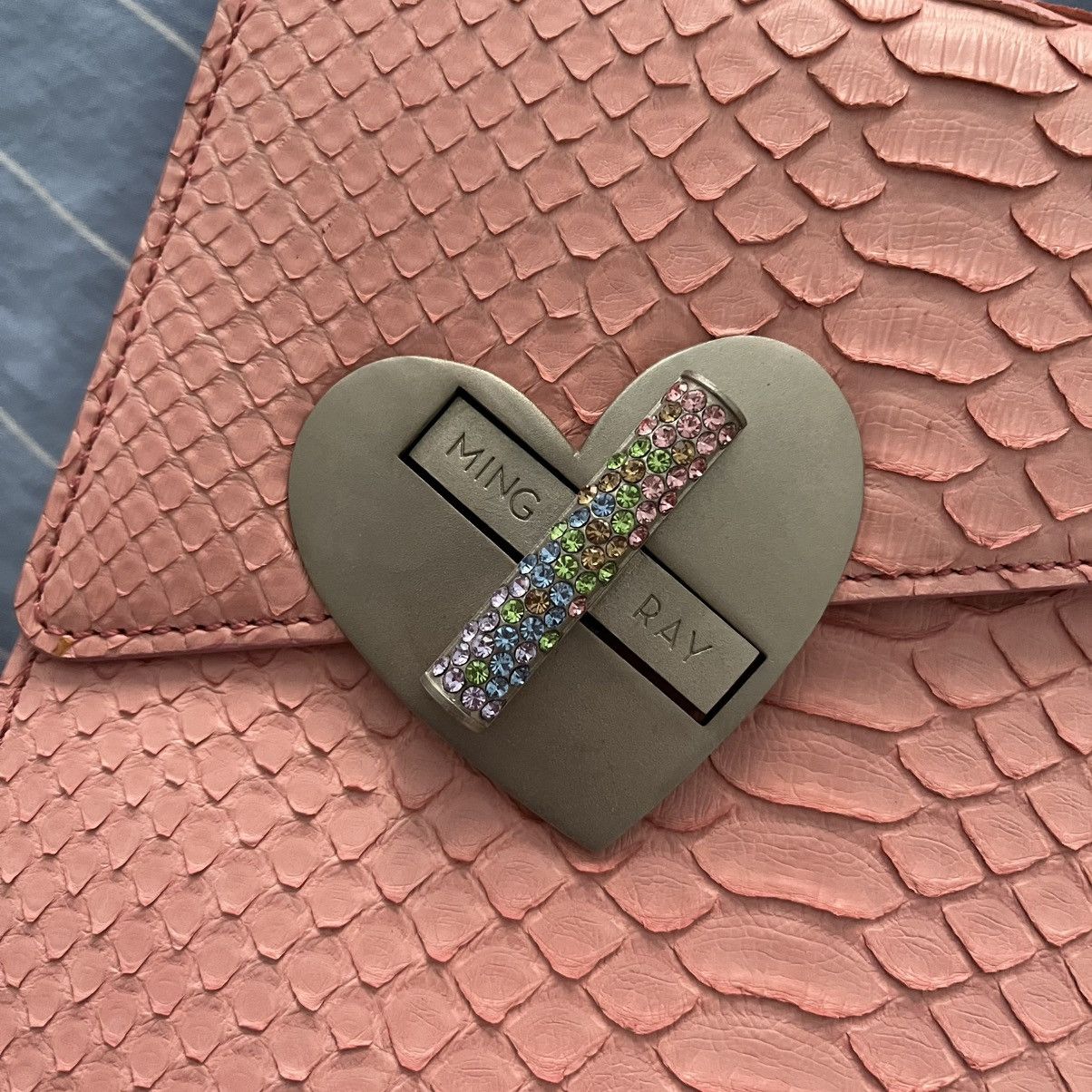 Other Ming Ray London pink snakeskin backpack Size ONE SIZE - 3 Thumbnail