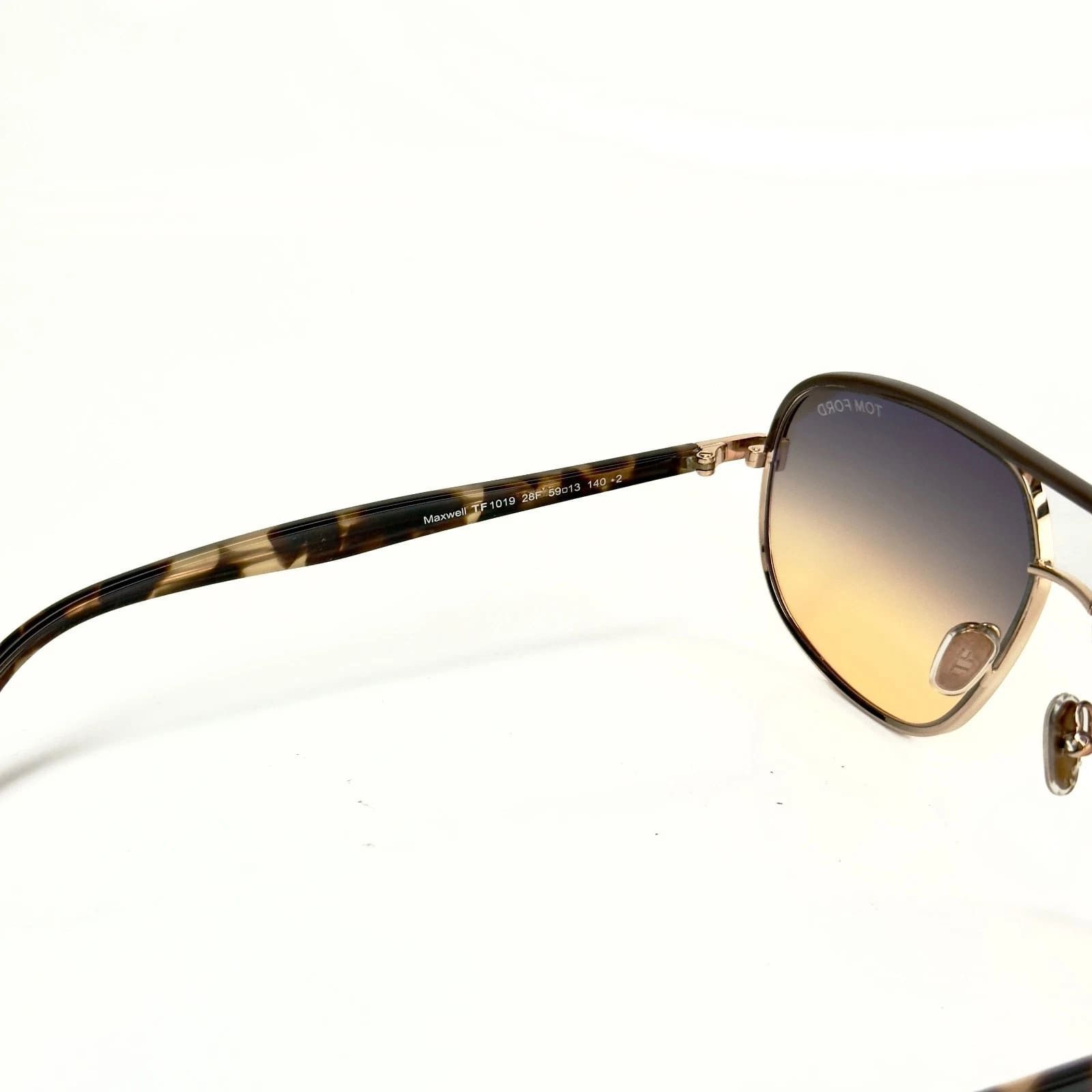 Tom Ford TOM FORD MAXWELL TF1019 28F Brown Aviator Sunglass 1019 Size ONE SIZE - 5 Thumbnail
