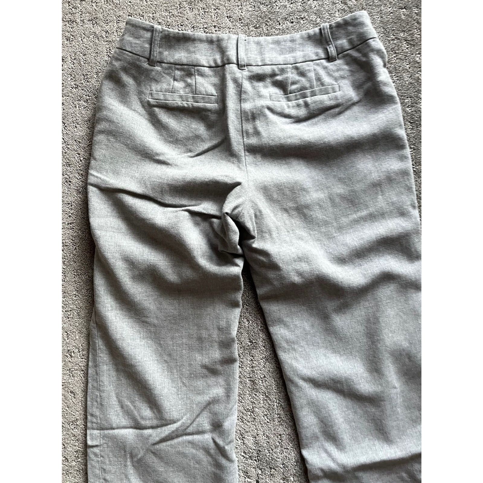 Ann Taylor ANN TAYLOR LOFT Womens Wide Leg Dress Pants Gray Wool Lined Size 8 Classic Fit Size 33" - 3 Thumbnail