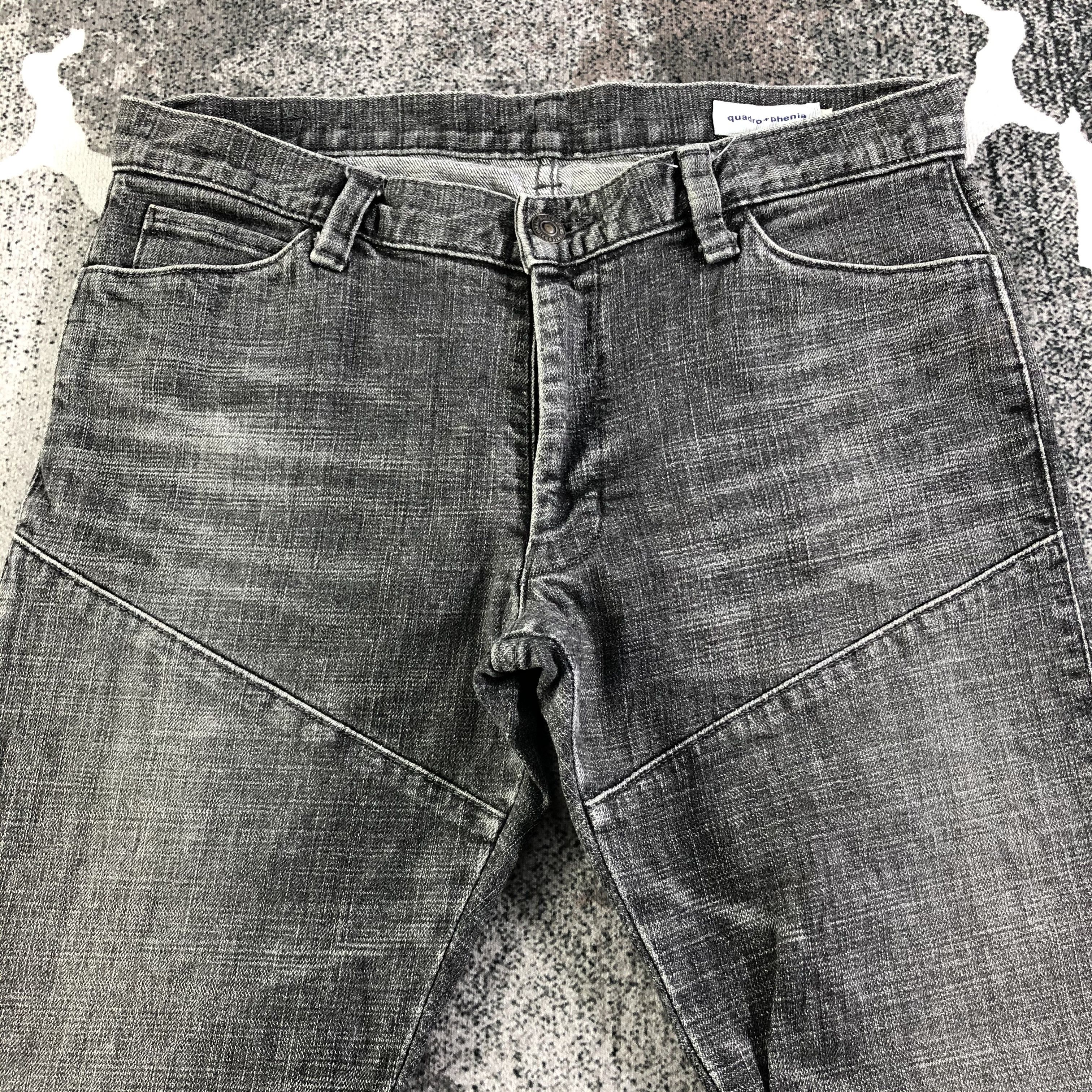 Japanese Brand Quadrophenia Faded Black Biker Jeans KJ2149 Size US 32 / EU 48 - 3 Thumbnail