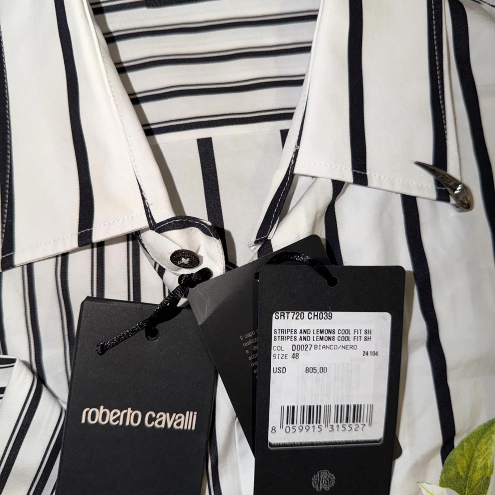 Roberto Cavalli Roberto Cavalli Button-up Dress Shirt - NWT & Hologram Cert Size 44R - 2 Thumbnail