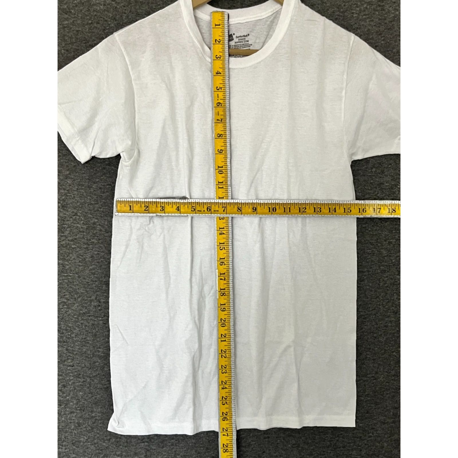 Hanes Hanes Mens 2-Pack White Crew + V-Neck Tee T-Shirt Comfortsoft Short Sleeve S Mens Shirt White 2-Pack Casual Classic Size US S / EU 44-46 / 1 - 4 Thumbnail