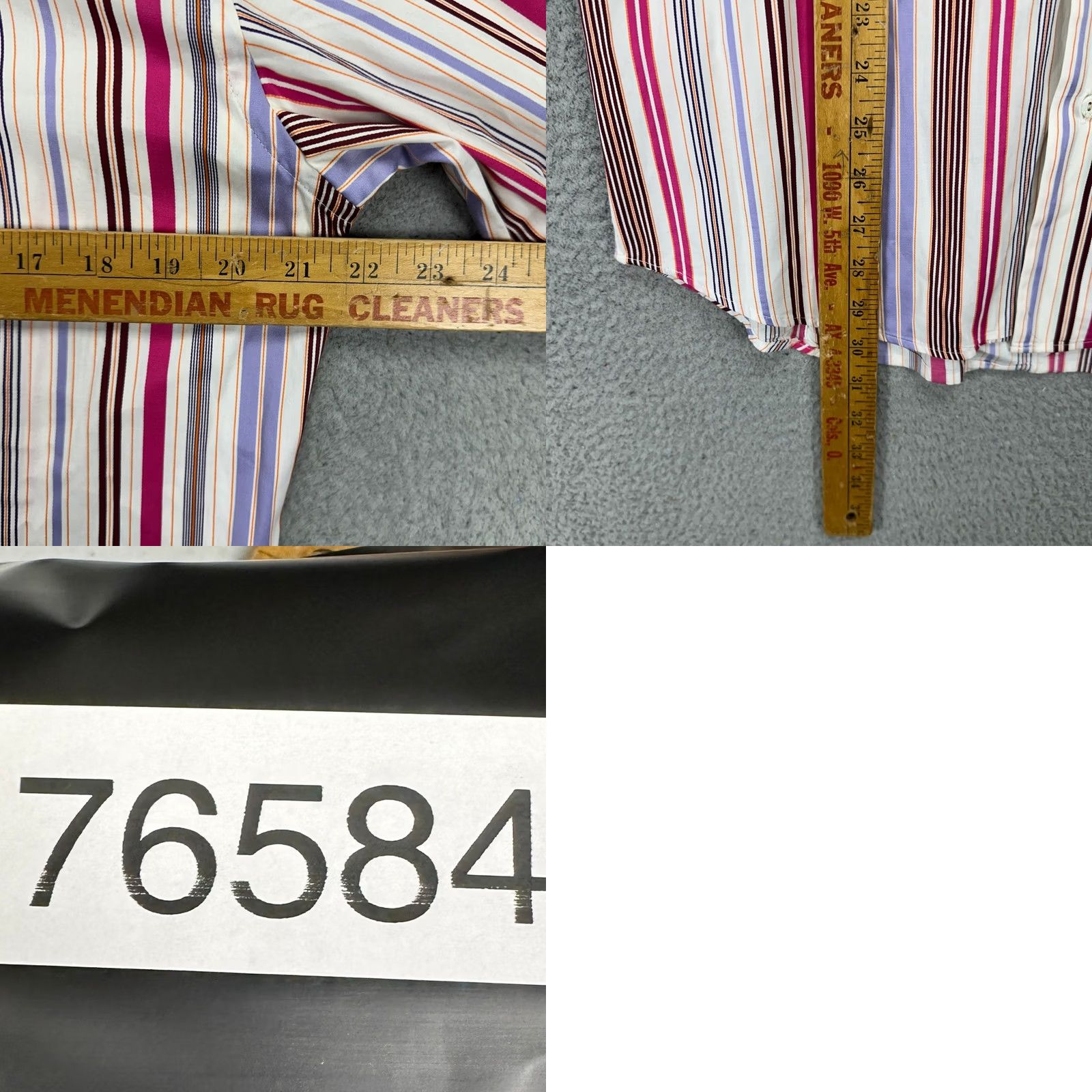 Ted Baker Ted Baker London Men Button Up Dress Shirt Multicolor Stripe French Cuff 100% Cotton XL Regular Size Mens Shirt Size 46R - 8 Thumbnail