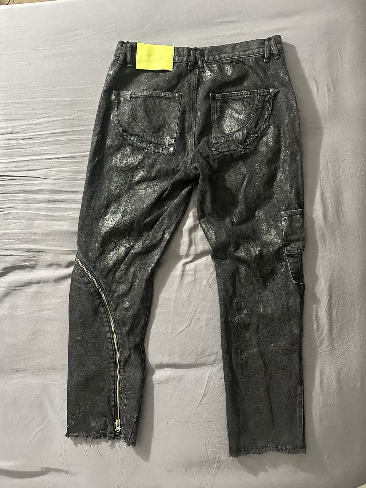 Other ATELIER D’ROUPA CRACKED DENIM JEANS Size US 34 / EU 50 - 2 Thumbnail
