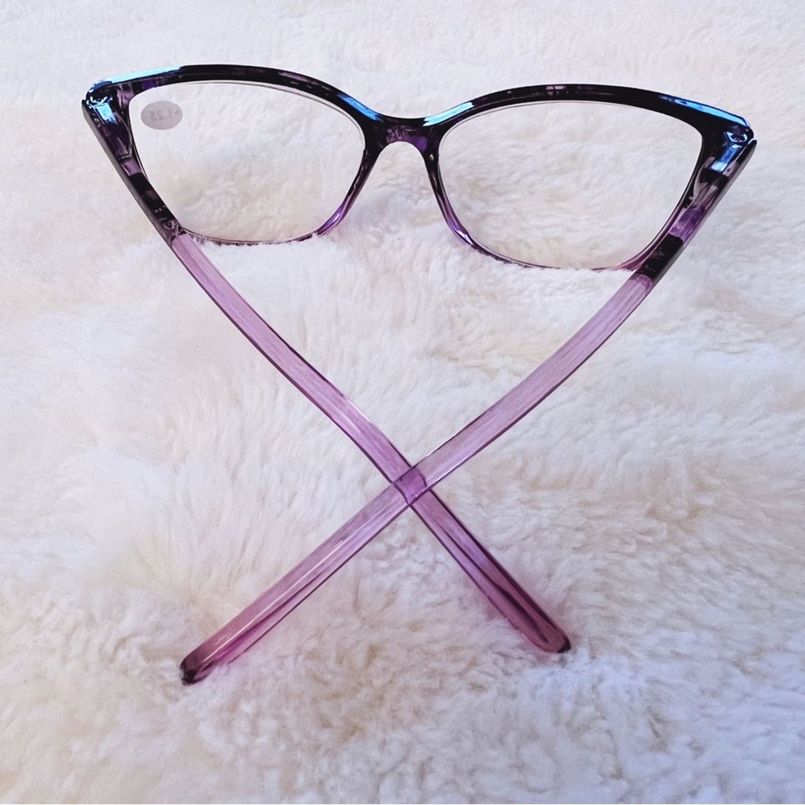 Other Eli Light Purple & Black Two Tone Reader Glasses Size ONE SIZE - 12 Thumbnail