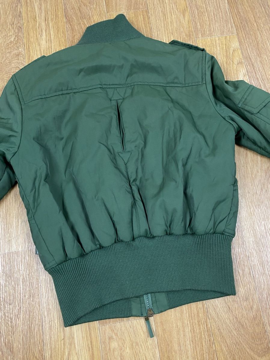 20471120 Vintage Y2K Green Crop Bomber Jacket Gaultier Joker Style Size M / US 6-8 / IT 42-44 - 10 Thumbnail