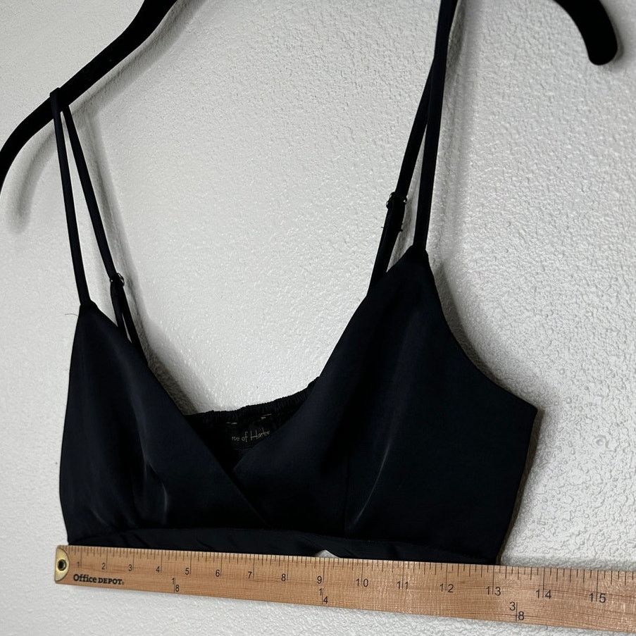 House of Harlow NWT House of Harlow 1960 Black Satin Smocked Back Bralette S Size S / US 4 / IT 40 - 3 Thumbnail