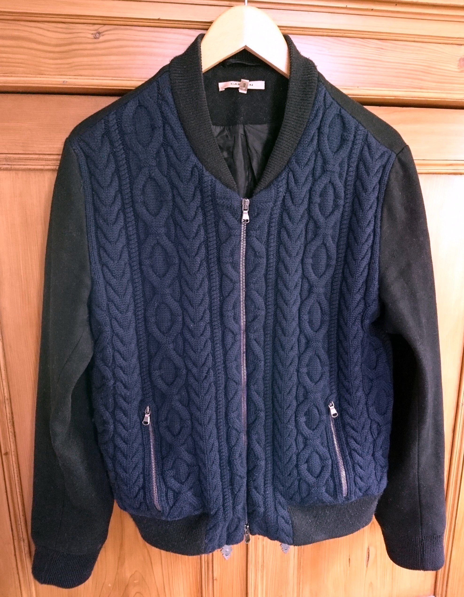 Carven Carven Cable Knit Wool Bomber Jacke 48 Size US M / EU 48-50 / 2 - 4 Thumbnail