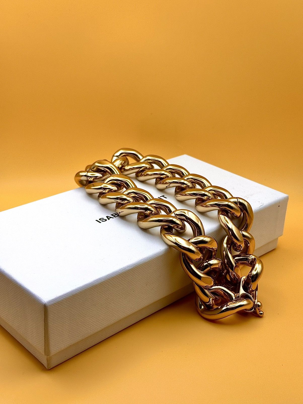 Isabel Marant Chunky Gold Chain Necklace Curb Link Choker