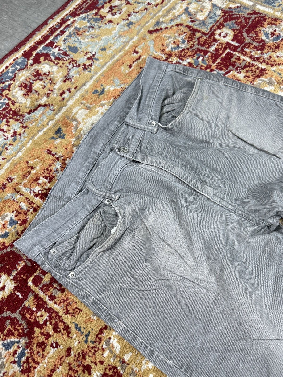 Levi's × Vintage Levi's Baggy Corduroy Denim Washed Black Jeans Pants Vintage Size US 36 / EU 52 - 2 Thumbnail