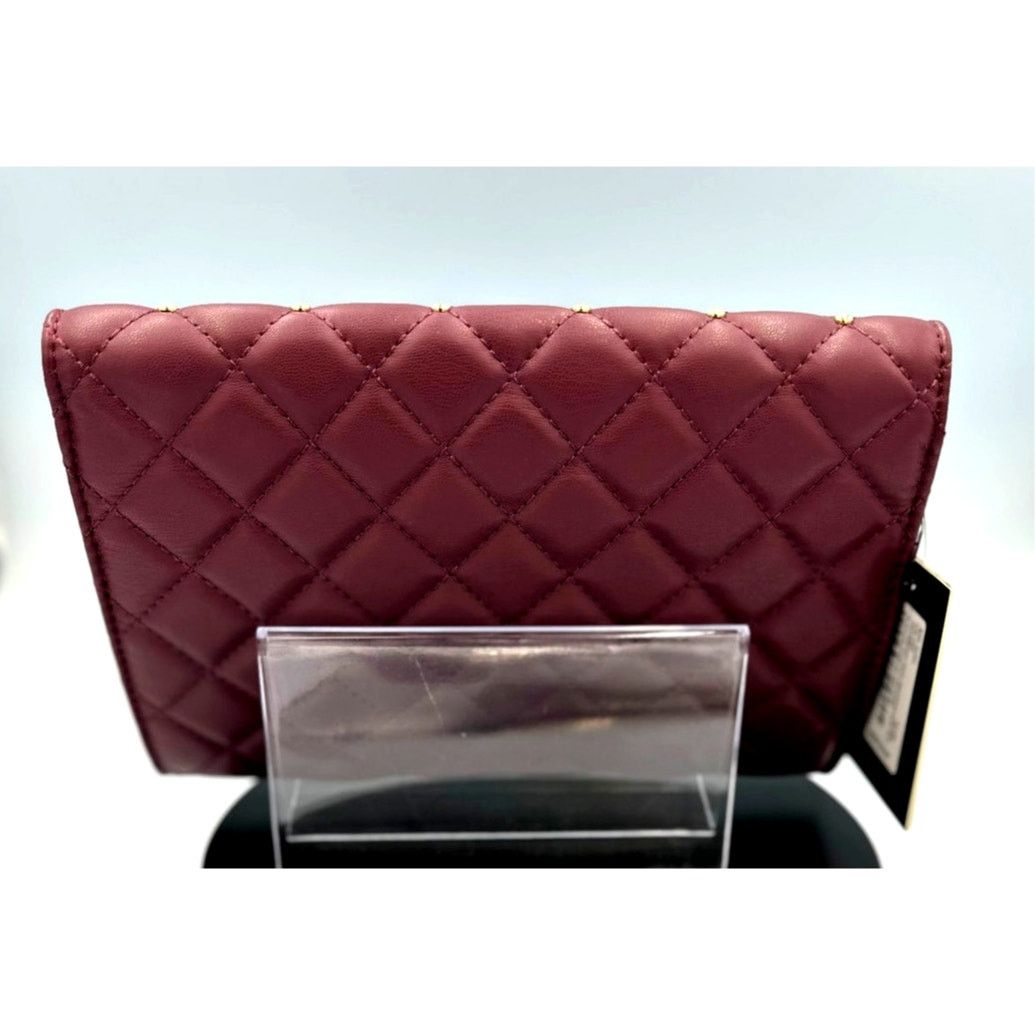 Badgley Mischka Badgley Mischka Diamond Quilt Convertible Crossbody Bag Plum Size ONE SIZE - 8 Thumbnail
