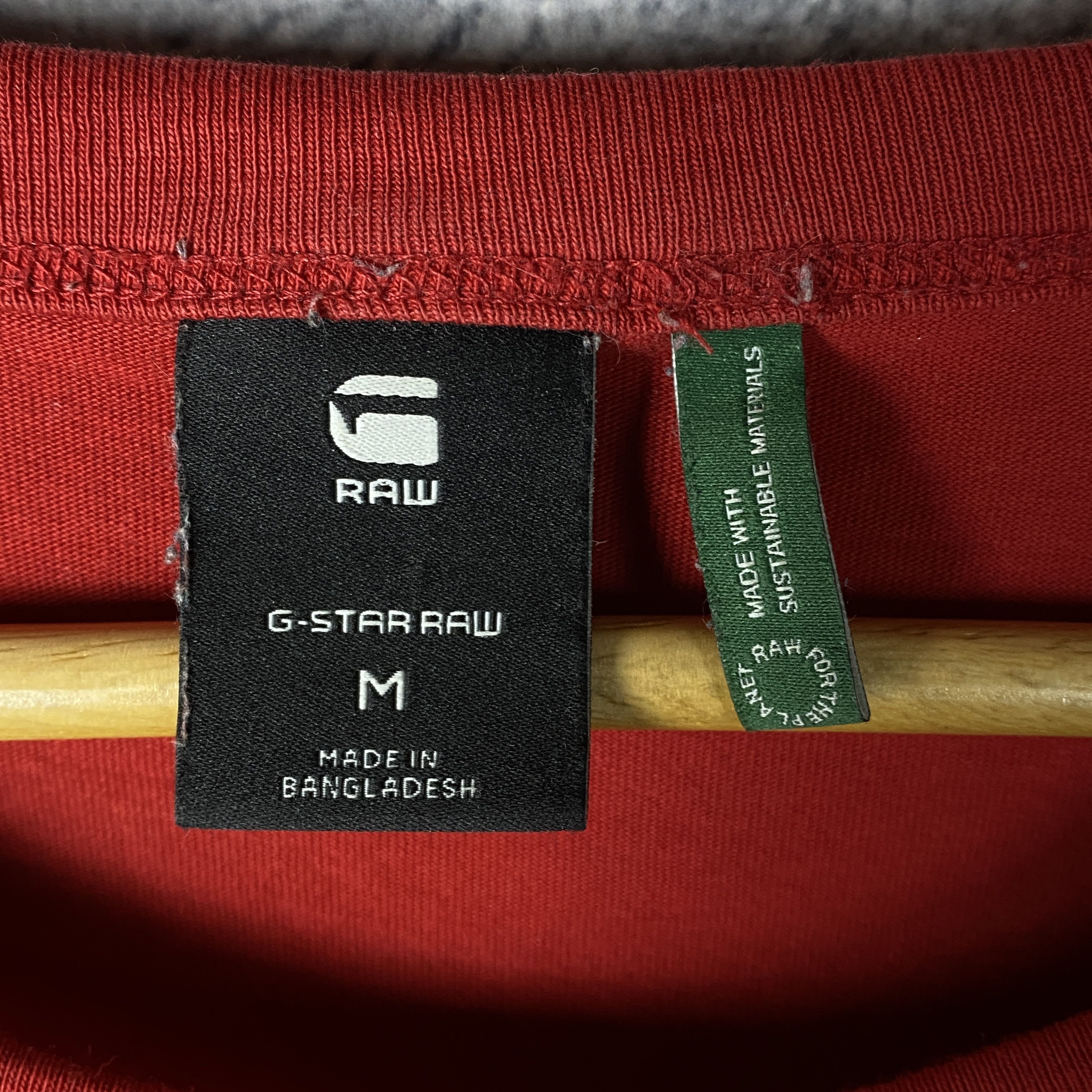 G-Star G Star Raw Tee Men's Size M Red Short Sleeve Size US M / EU 48-50 / 2 - 5 Thumbnail