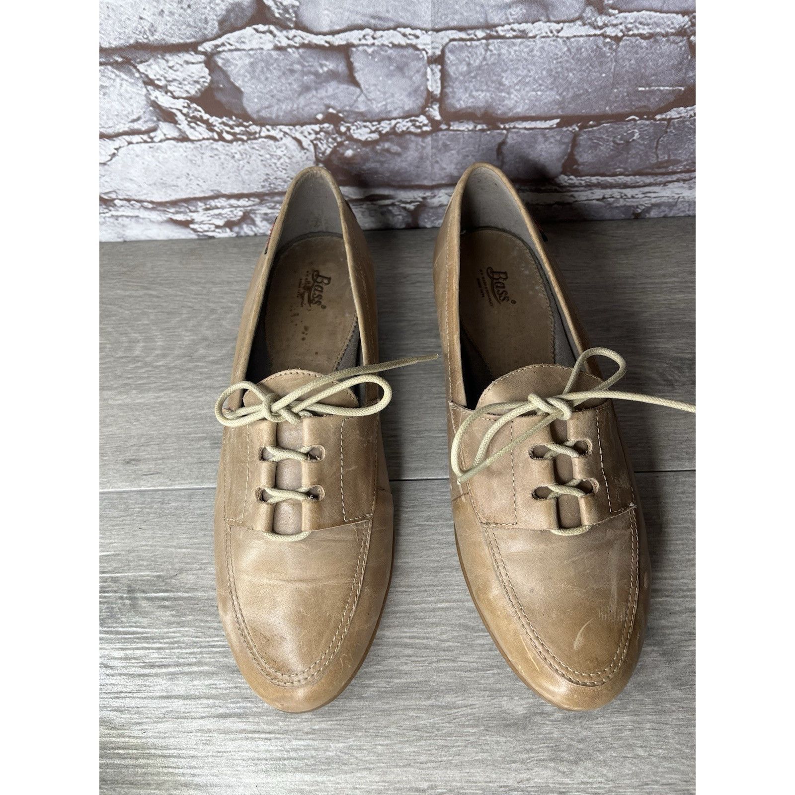 Bass GH Bass & Co. Bass Carla Clay Tan Leather Oxfords Shoes Wome Size US 11 / IT 41 - 12 Thumbnail