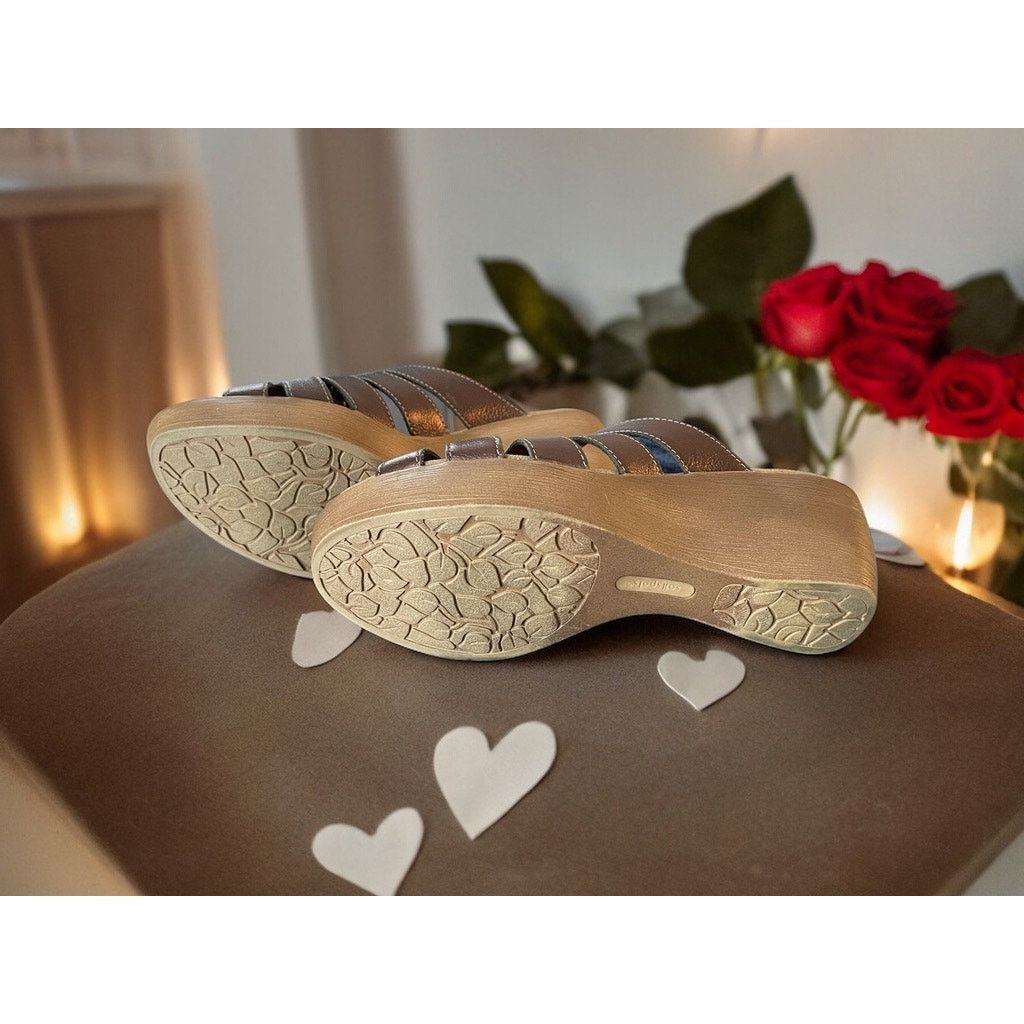 Unknown London Softspots Shoes Sandals Slip-ons Wedges Heels Copper Sz 6.5 Size US 6.5 / IT 36.5 - 5 Thumbnail