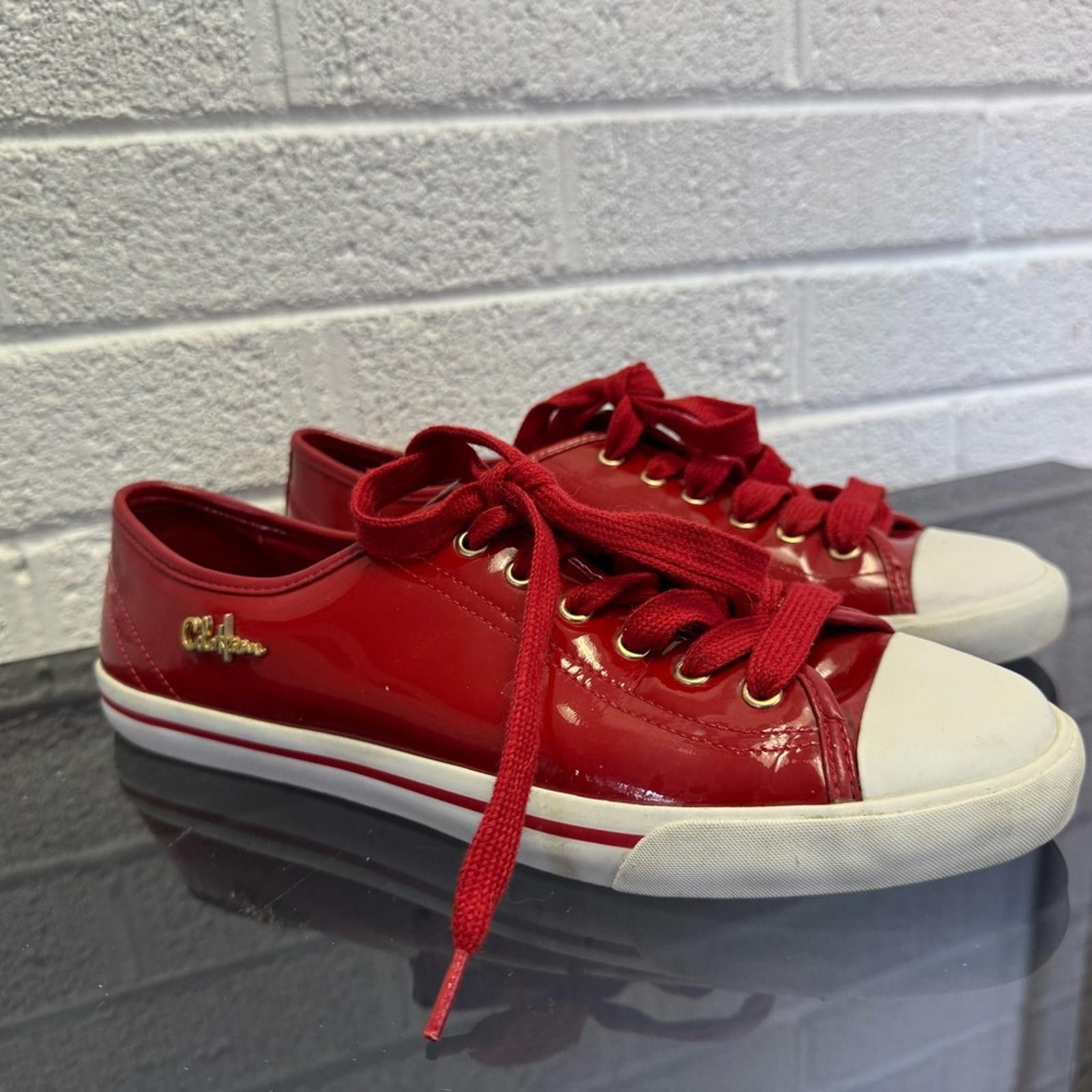 Cole Haan Cole Haan Red and White Sneakers Vibrant Canvas Design Size US 9 / IT 39 - 1 Thumbnail